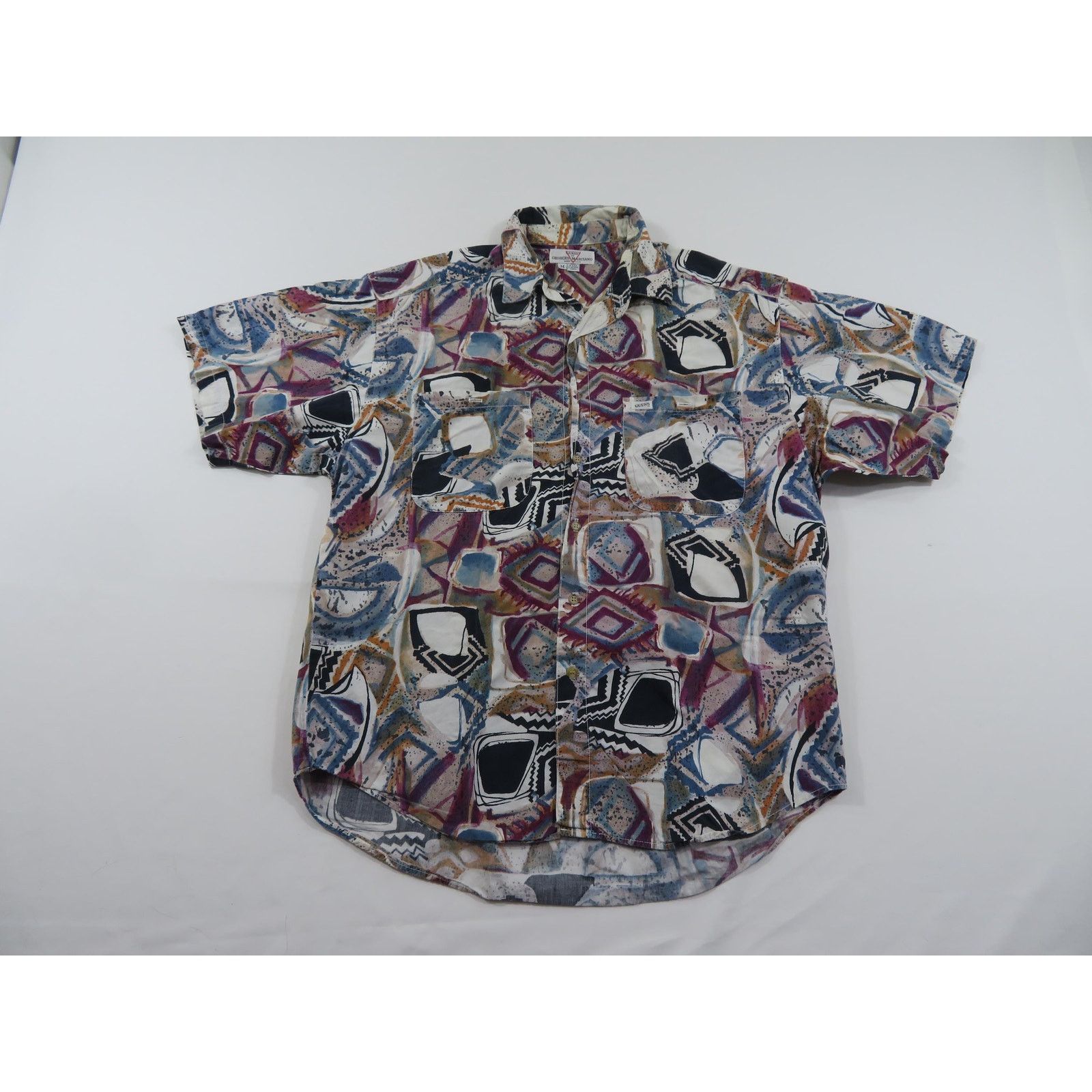 Guess Guess Georges Marciano Shirt, Abstract Print Purple M 1990s Size US M / EU 48-50 / 2 - 1 Thumbnail