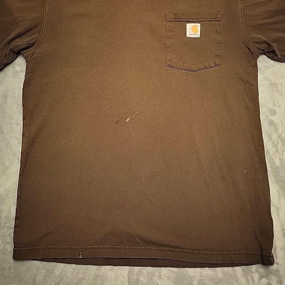 Carhartt VINTAGE Carhartt Shirt Mens M Dark Brown Original Fit Short Sleeve Crewneck Pocket T K87 Size US M / EU 48-50 / 2 - 2 Thumbnail