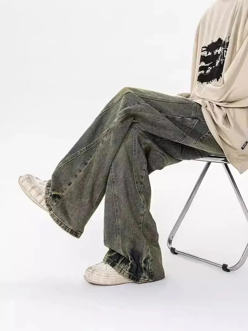 Japanese Brand Retro loose high street straight leg jeans Size US 32 / EU 48 - 5 Thumbnail