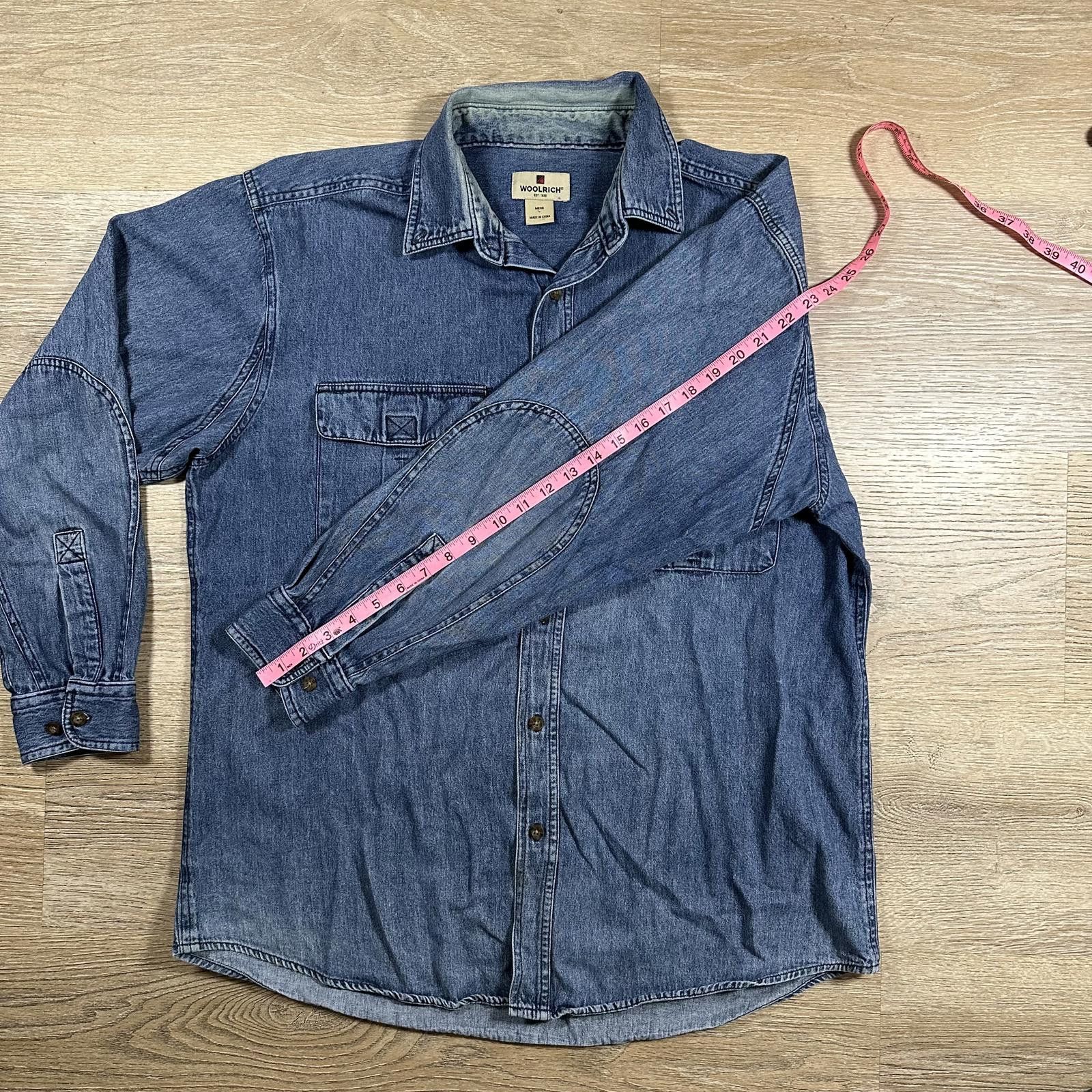 Woolrich Woolen Mills Woolrich Men's Denim Jacket Large Blue Vintage Size US L / EU 52-54 / 3 - 7 Thumbnail