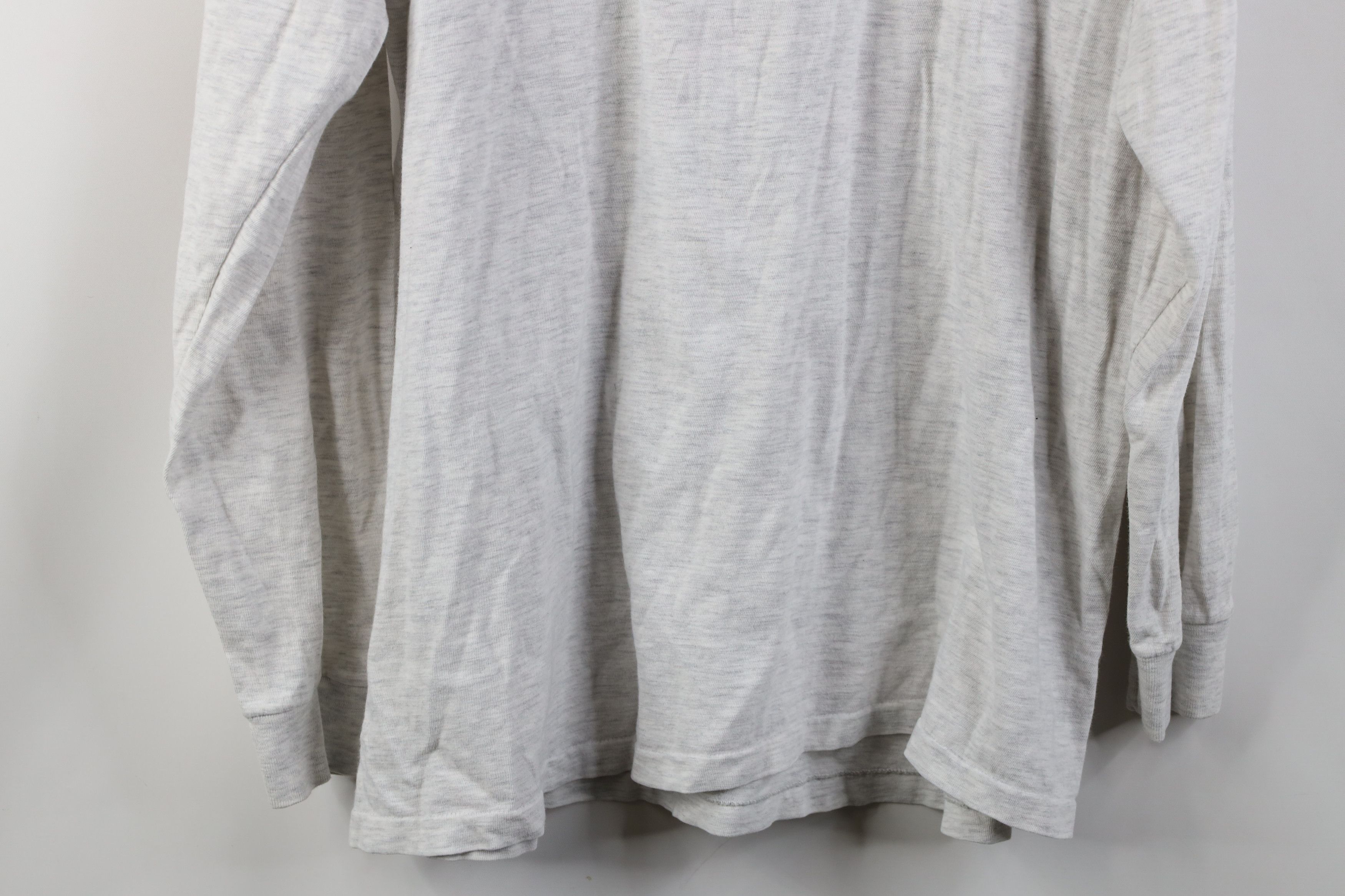 Vintage Vintage 90s Streetwear Long Sleeve T-Shirt Heather Gray USA Size US XL / EU 56 / 4 - 12 Thumbnail