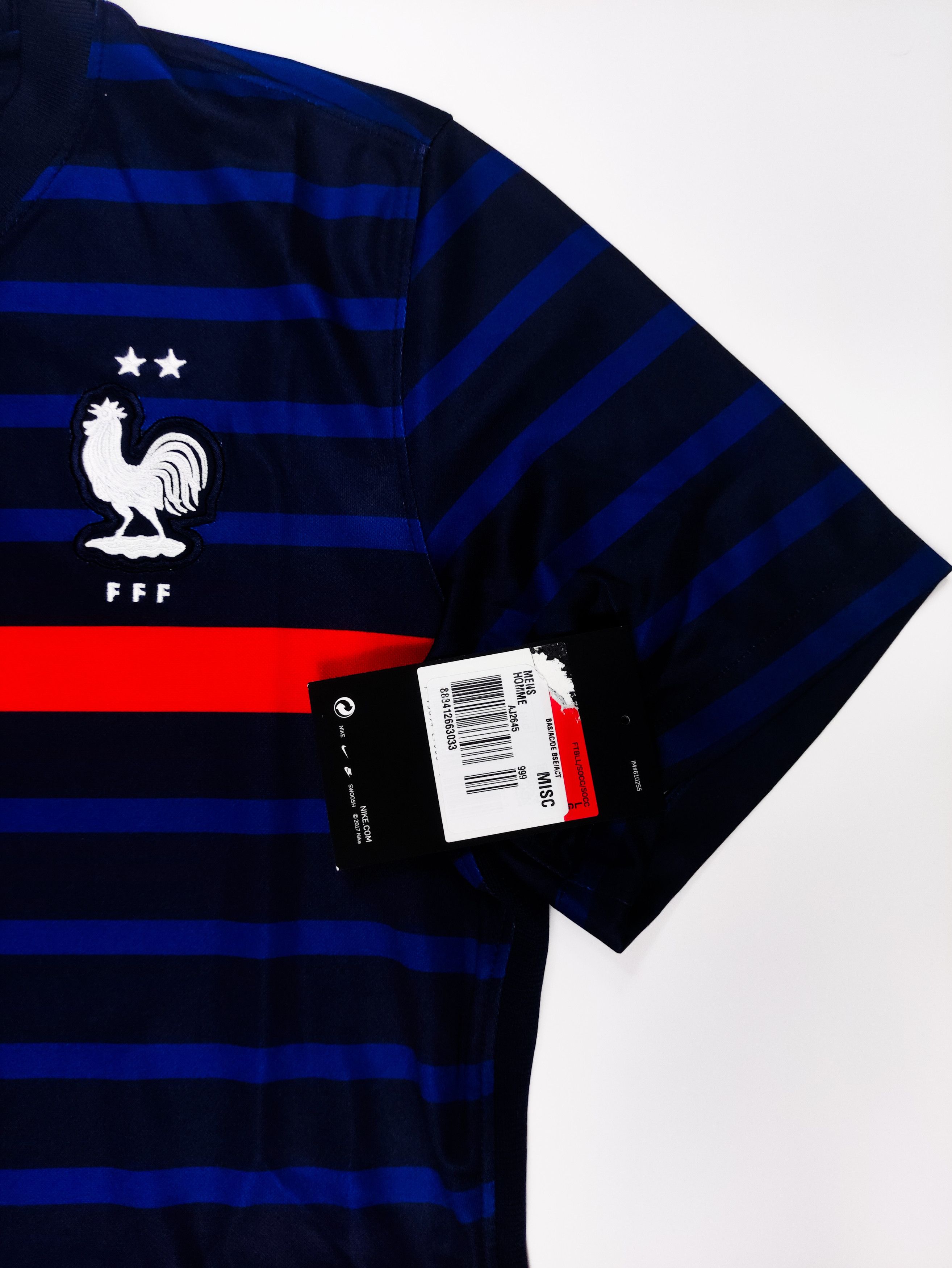 Adidas BNWT Women's France 2020 2021 Nike Home Shirt Kit Jersey Size US L / EU 52-54 / 3 - 9 Thumbnail