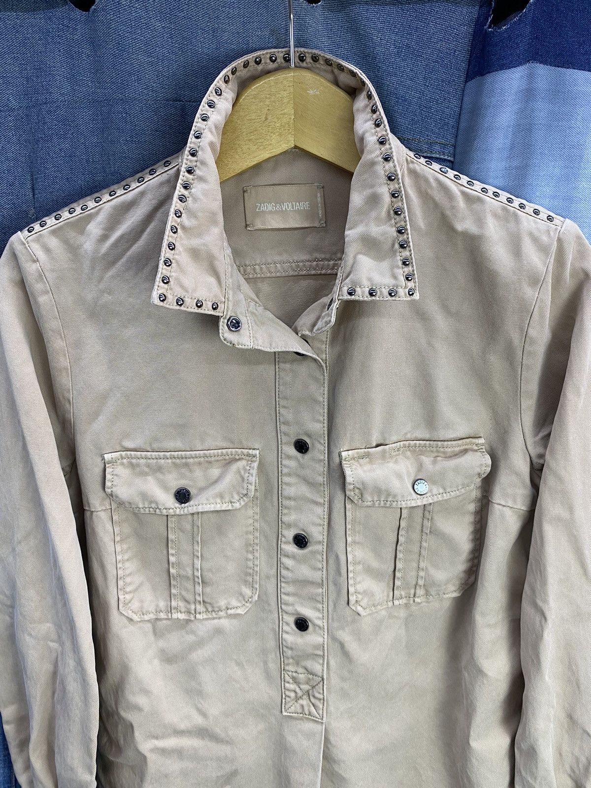 If Six Was Nine × Japanese Brand × Zadig & Voltaire vintage studdet tunic dress zadig & voltaire Size M / US 6-8 / IT 42-44 - 2 Thumbnail