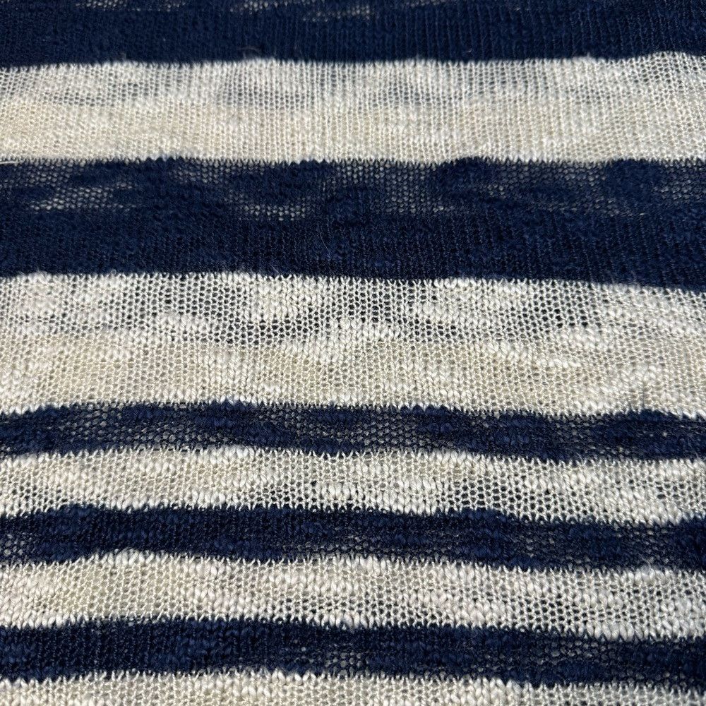 Anthropologie Olive & Oak Ivory Navy Stripes Long Sleeve Crop Sweater Siz Size S / US 4 / IT 40 - 9 Thumbnail