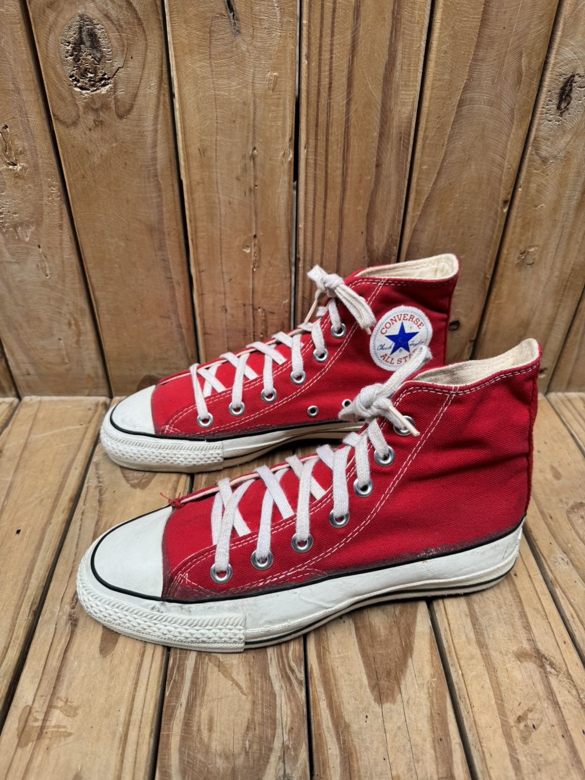 Converse VTG converse all star Hi Top canvas sneakers made in USA Size US 5 / EU 37 - 12 Thumbnail