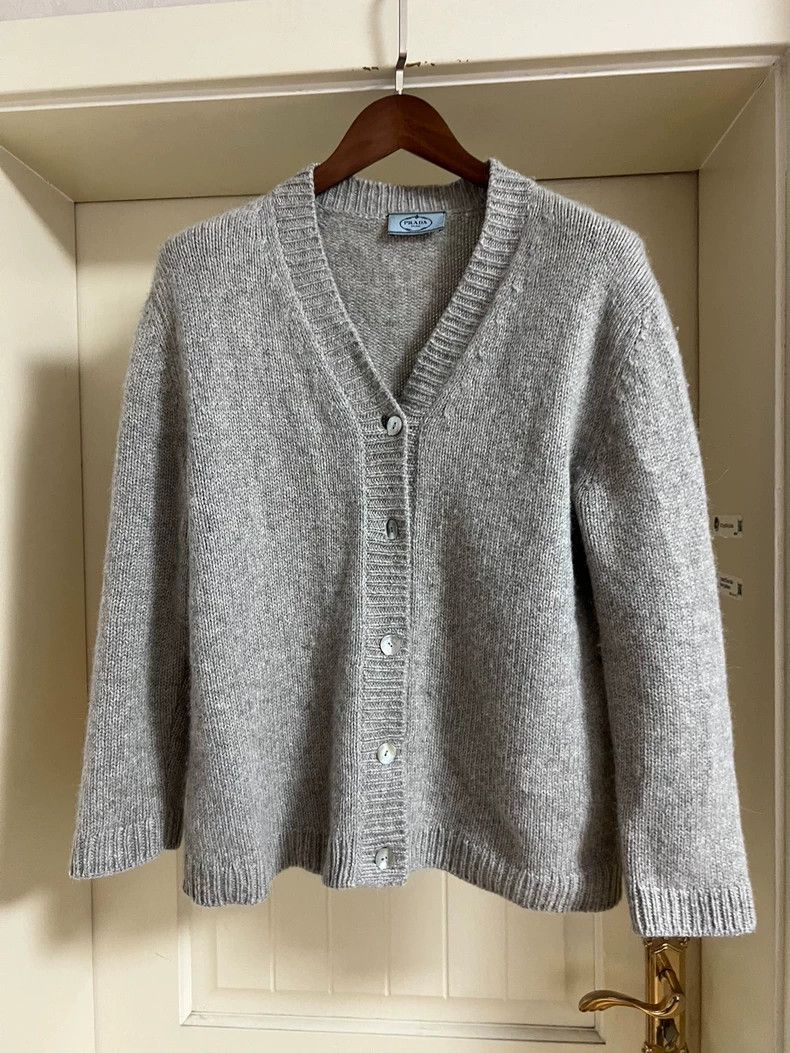Prada Alpaca wool cardigan sweater 2501-Nextarrow