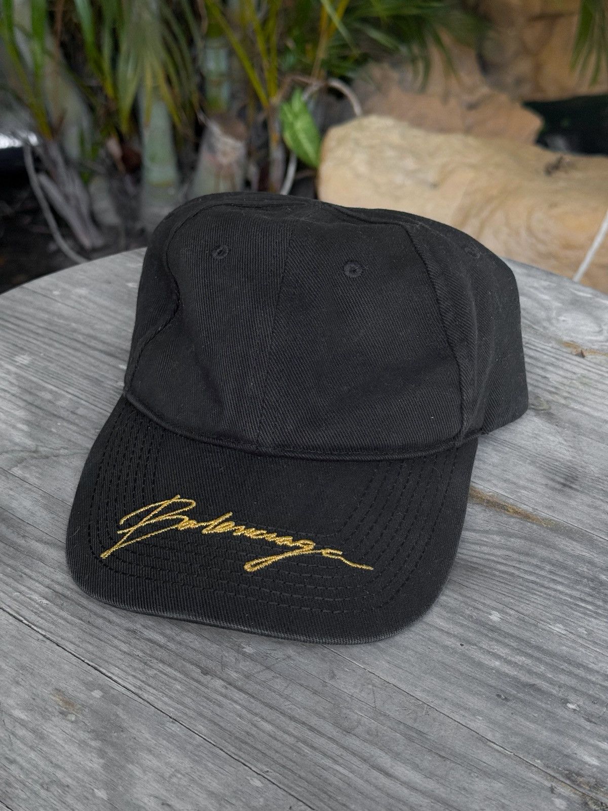 Balenciaga Balenciaga Black/Gold Script Baseball Hat Cap Large 59cm Size ONE SIZE - 1 Thumbnail