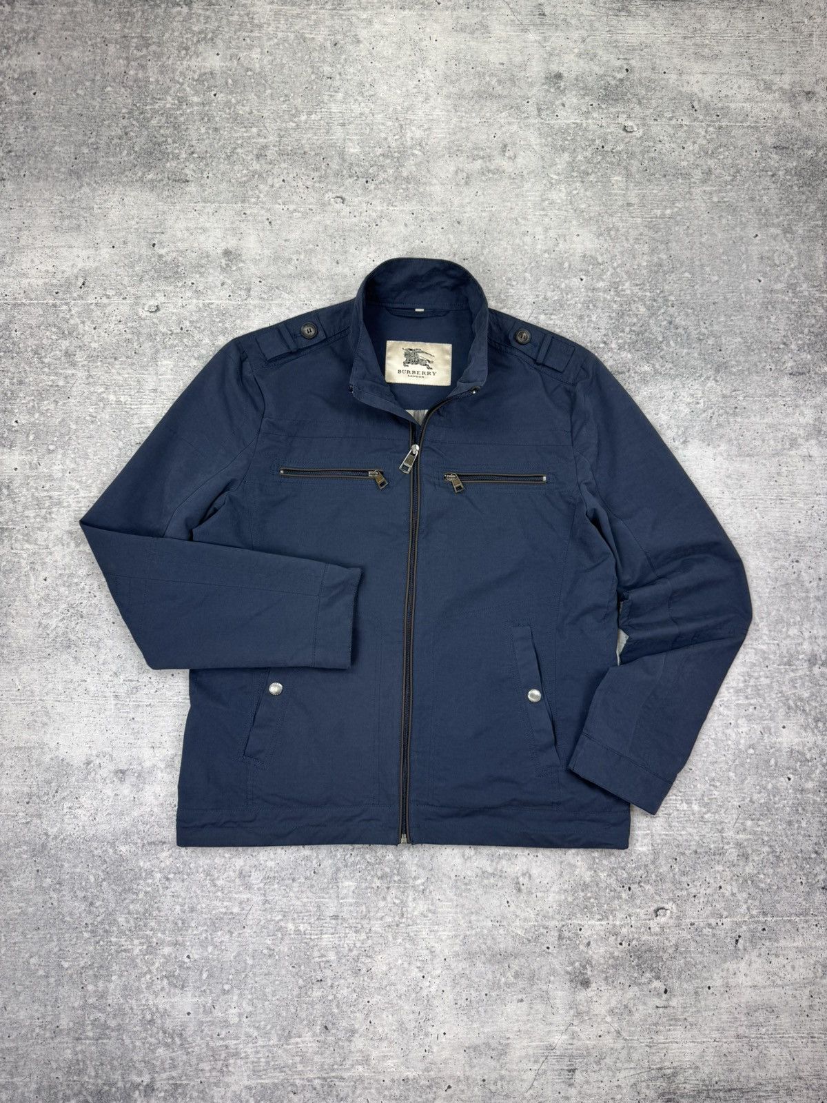 Burberry Burberry London Blue Nylon Jacket Multipocket Bomber Men L Size US L / EU 52-54 / 3 - 1 Thumbnail