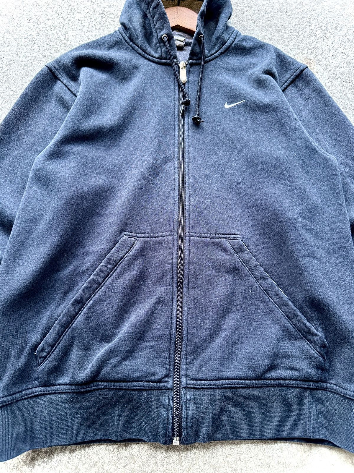 Japanese Brand × Nike Vintage y2k silver tag Nike retro zip up blank hoodie Size US S / EU 44-46 / 1 - 2 Thumbnail
