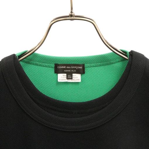 Comme des Garcons Homme Plus Short Sleeve Docking crew neck polyester tshirt Black Size US XL / EU 56 / 4 - 4 Thumbnail