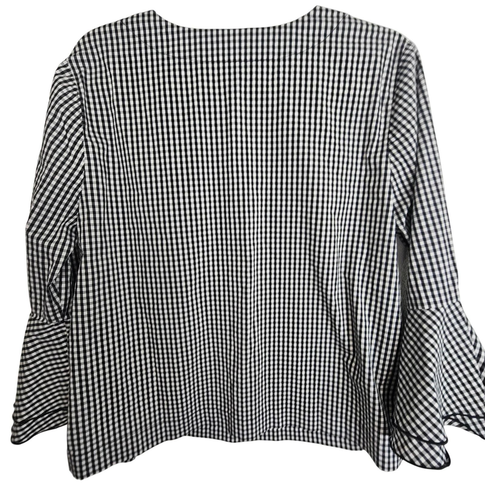 White House Black Market White House Black Market Emma Gingham Poplin Blouse Size 12 Size XL / US 12-14 / IT 48-50 - 8 Thumbnail