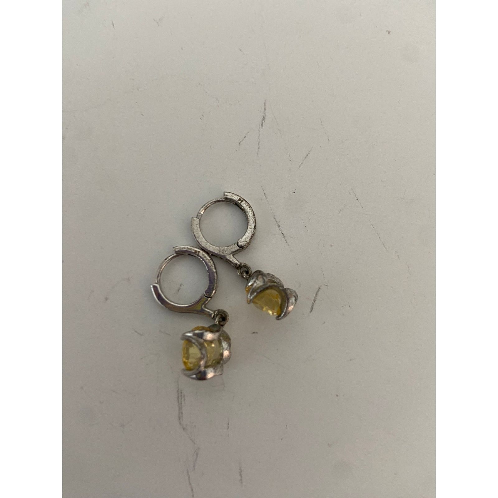 Other Simulated Gemstone Hoop Earrings - Fair Condition Size ONE SIZE - 3 Thumbnail