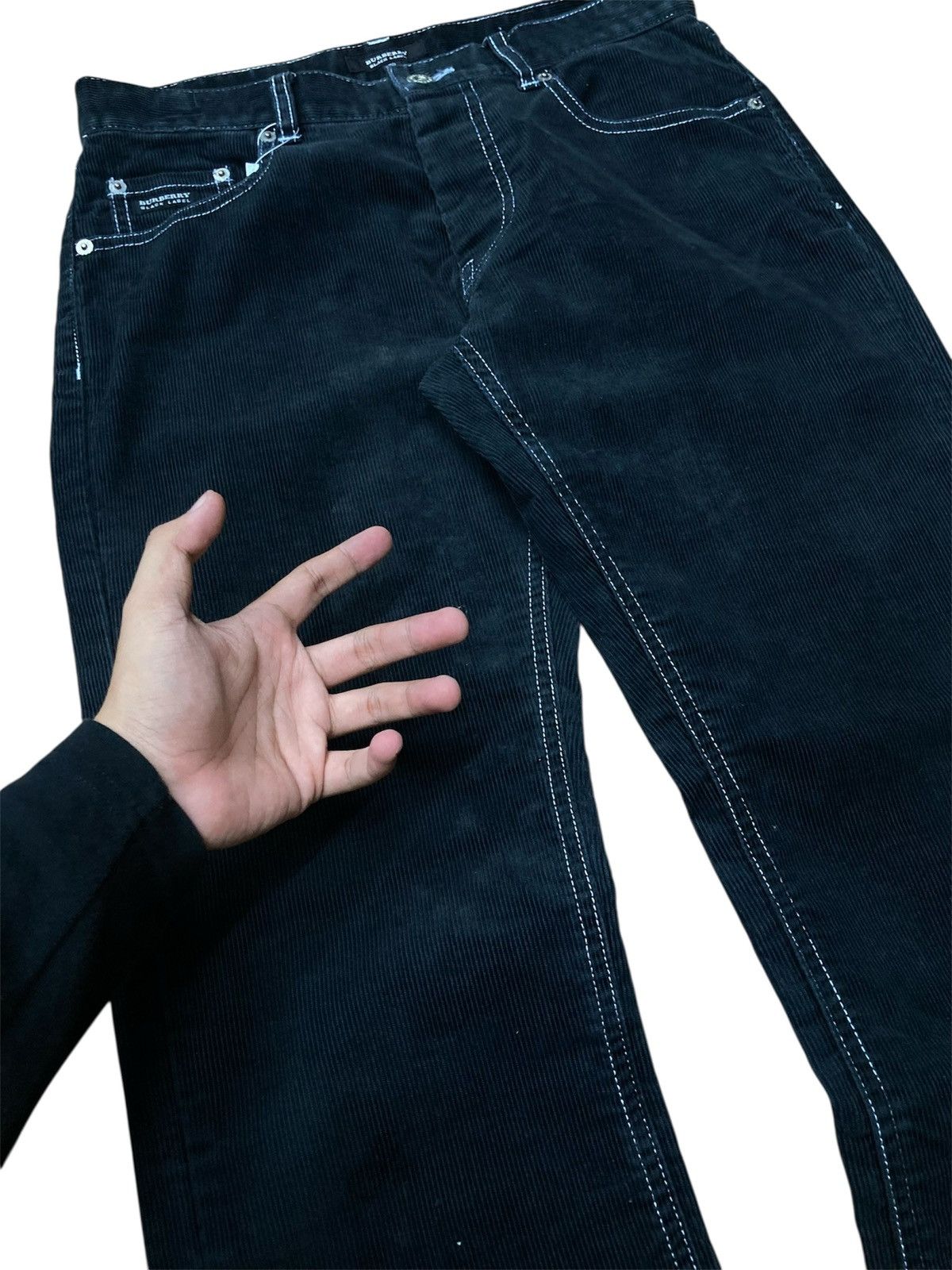 Burberry Vintage Burberry Black Label Contrast Stitch Corduroy Pants Size US 28 / EU 44 - 15 Thumbnail