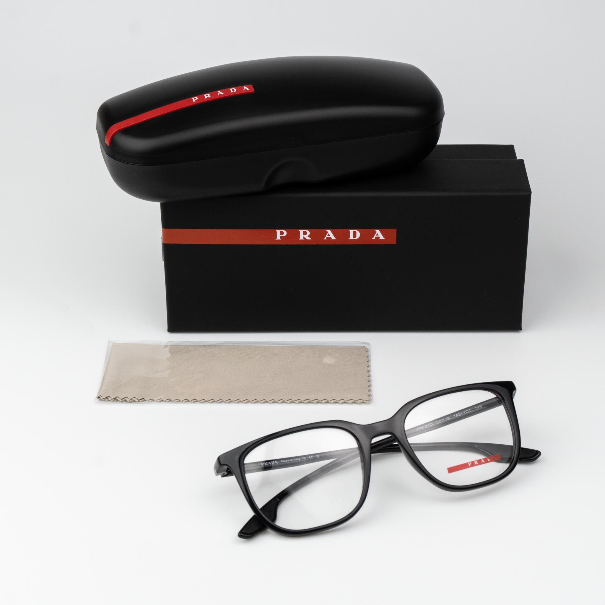 Prada Prada Linea Rossa Men Eyeglasses Square PS01OV 1AB1O1 Size ONE SIZE - 9 Thumbnail