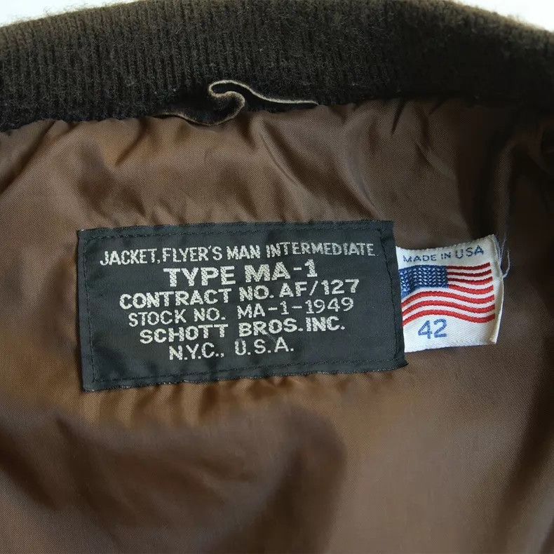 Other Schott MA-1 leather flight jacket Size US L / EU 52-54 / 3 - 6 Thumbnail