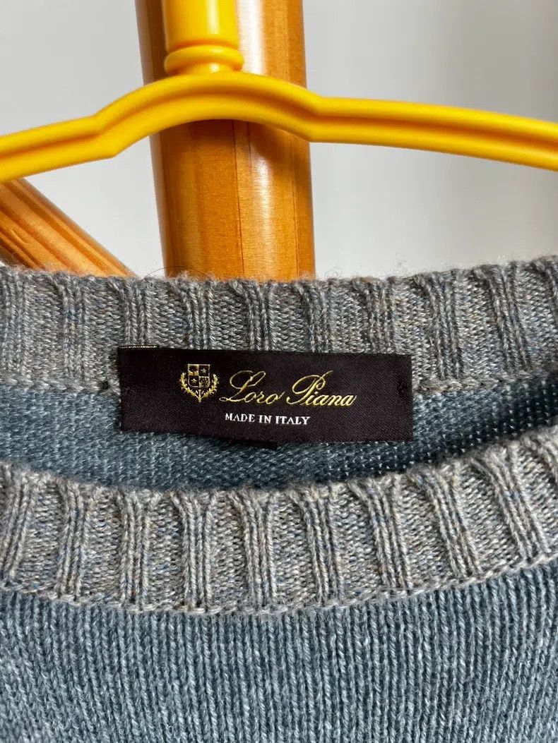 Loro Piana Loro Piana Pure cashmere misty blue sweater Size US L / EU 52-54 / 3 - 3 Thumbnail