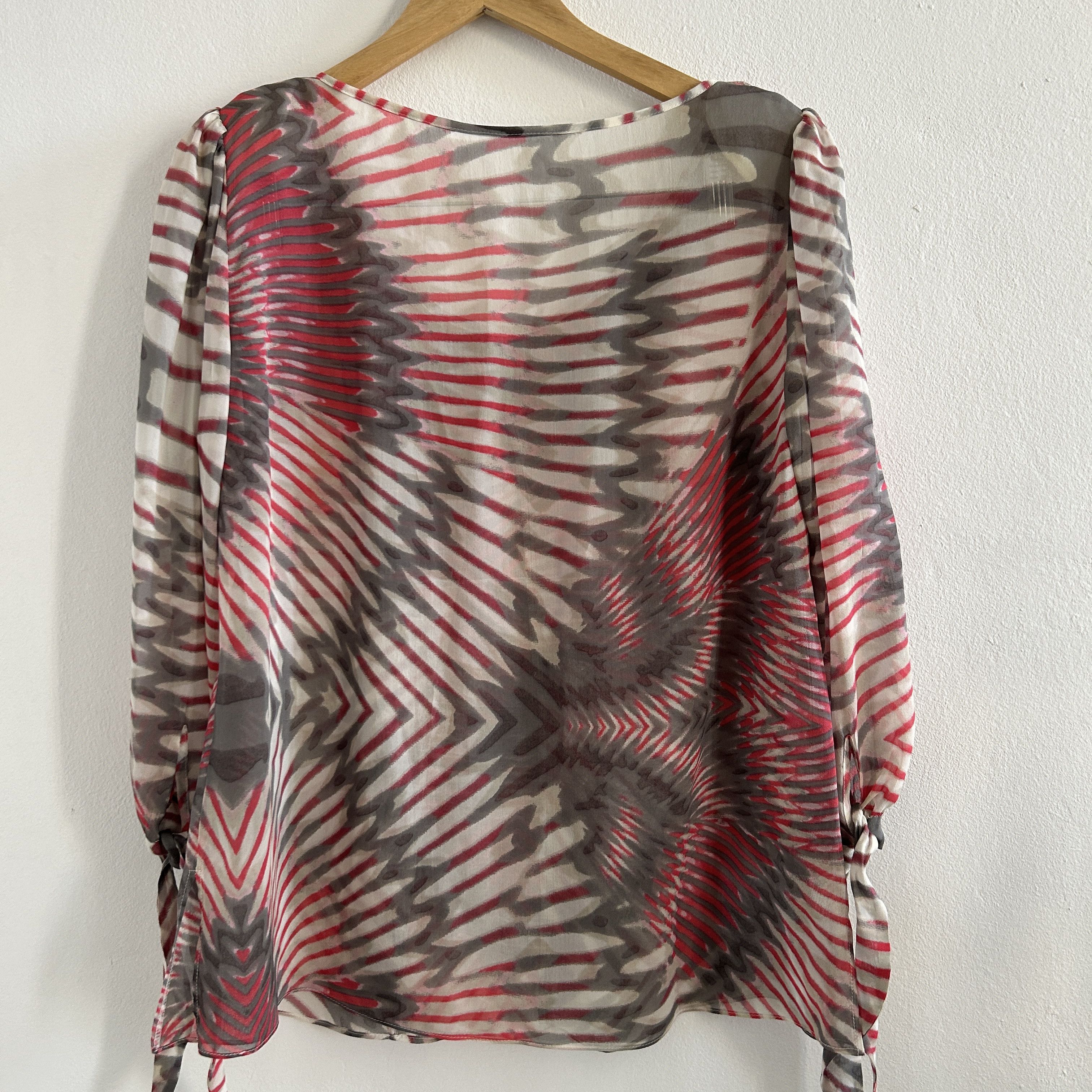 Vintage Vintage 90s Silk Ruffle Blouse Size M / US 6-8 / IT 42-44 - 8 Thumbnail