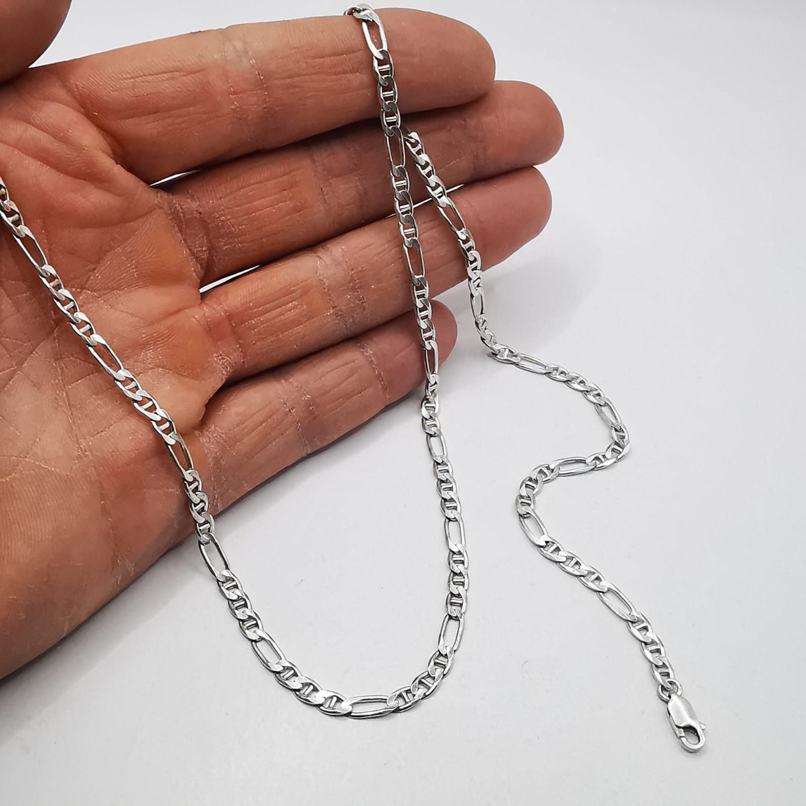 Sterling Silver Vintage Jewelry Chain, 925 Sterling Silver, Signed 11.04g Size ONE SIZE - 8 Thumbnail