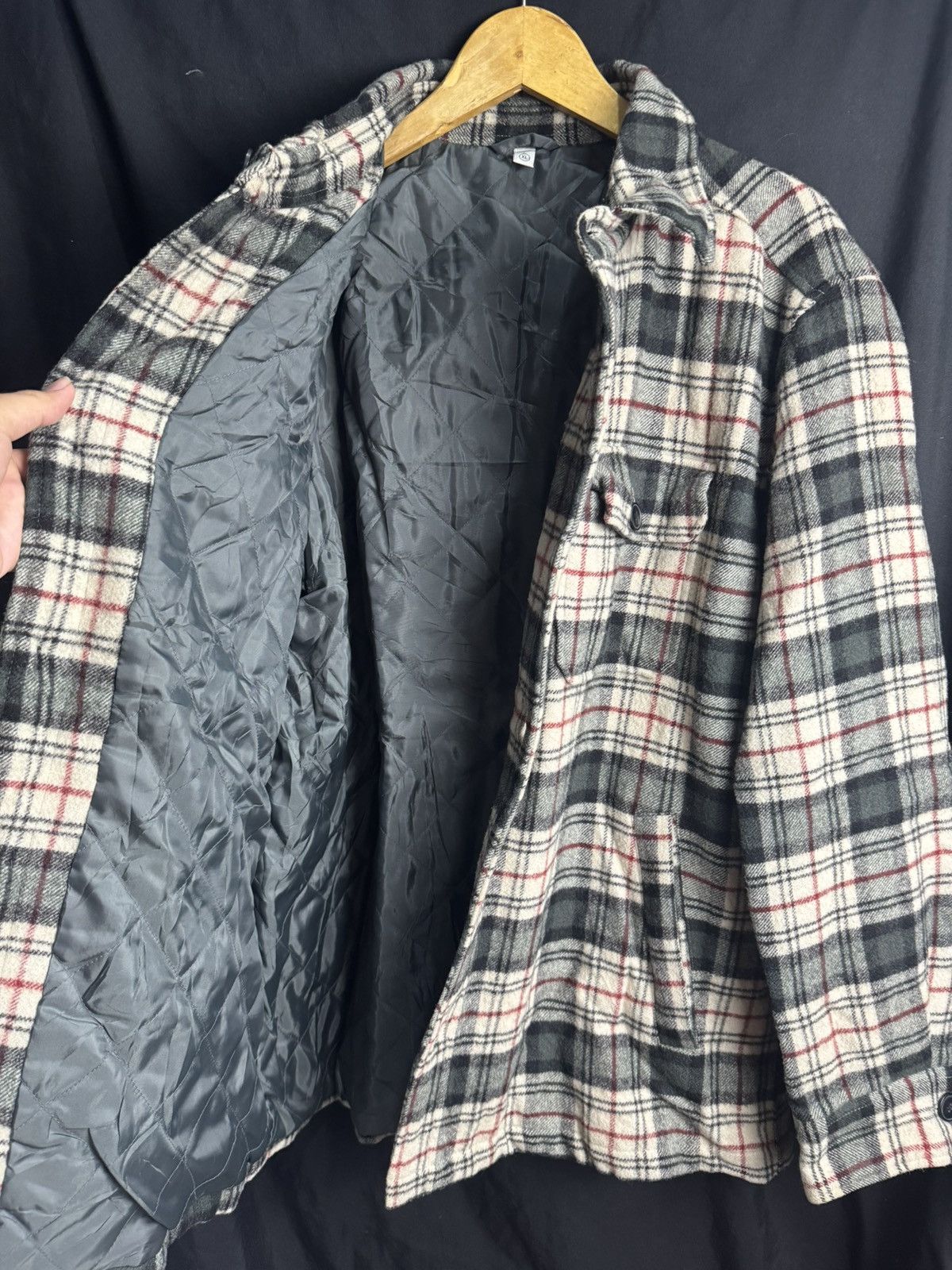 20471120 × Hysteric Glamour × Japanese Brand Japanese Outer Wool Button Shirt Size US XL / EU 56 / 4 - 4 Thumbnail