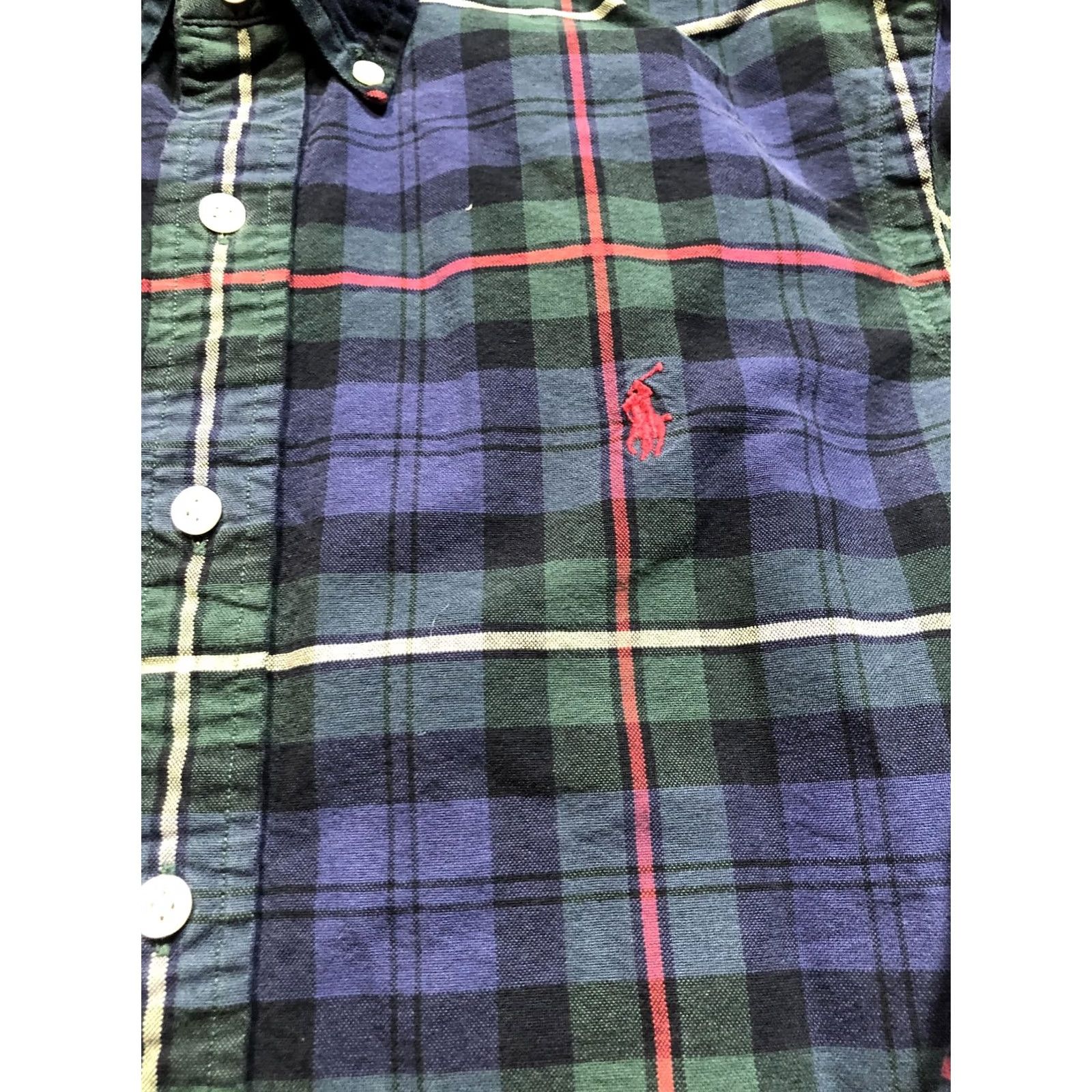 Ralph Lauren Ralph Lauren Shirt Mens Small Blue Green Plaid Button-Down Long Sleeve Classic Trinidad Size US S / EU 44-46 / 1 - 6 Thumbnail