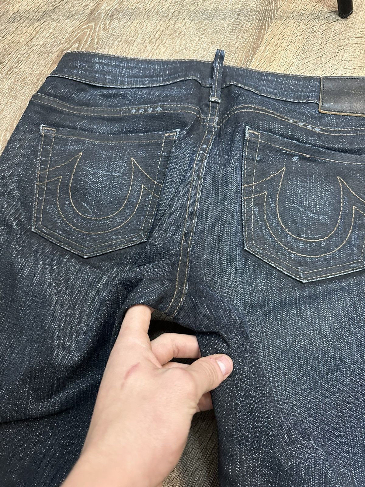 True Religion Vintage True Religion Avan-Garde Faded Jeans Y2K Size 29" - 4 Thumbnail