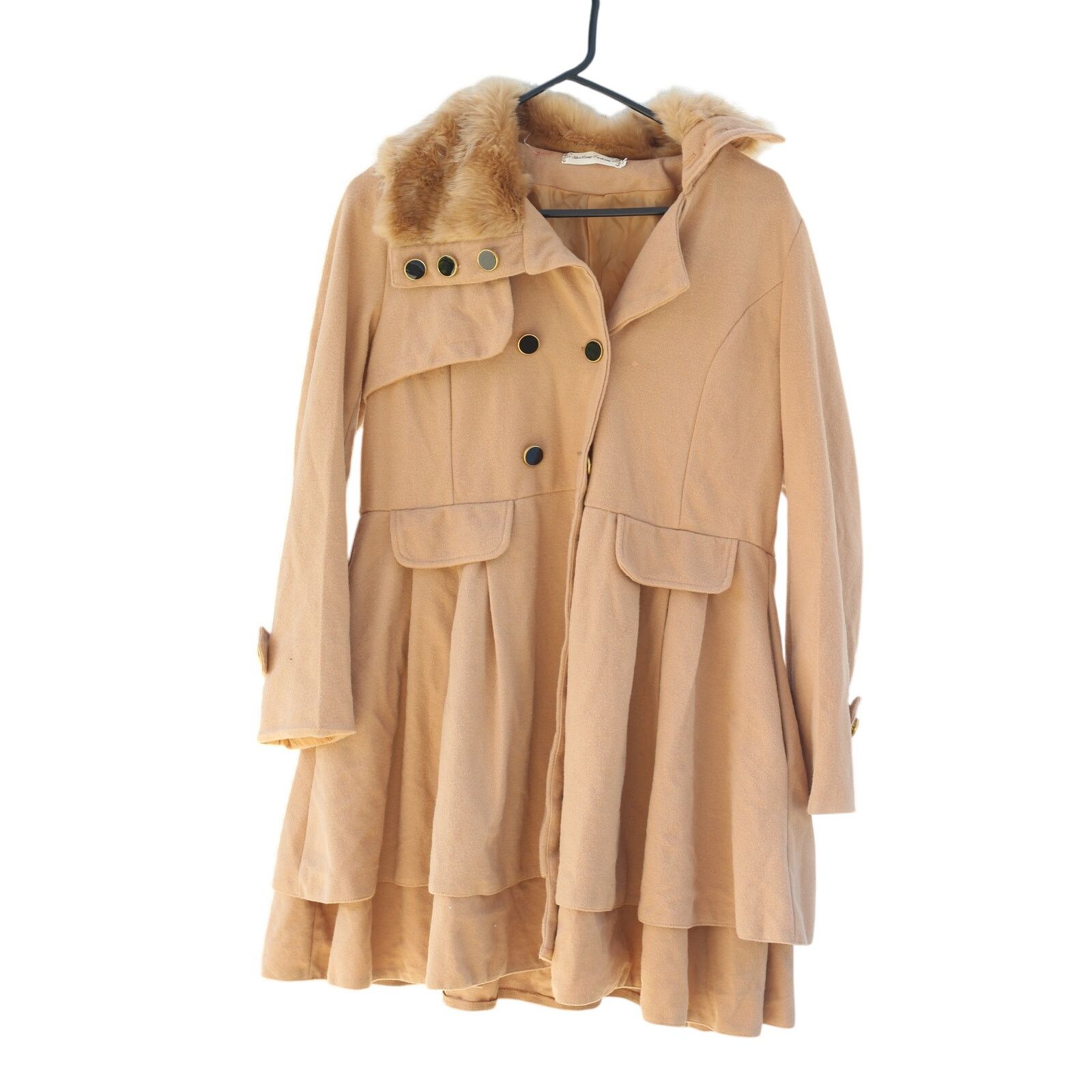 Other Large Camel-colored, double-breasted coat -Shi Long Fashion Size L / US 10 / IT 46 - 1 Thumbnail