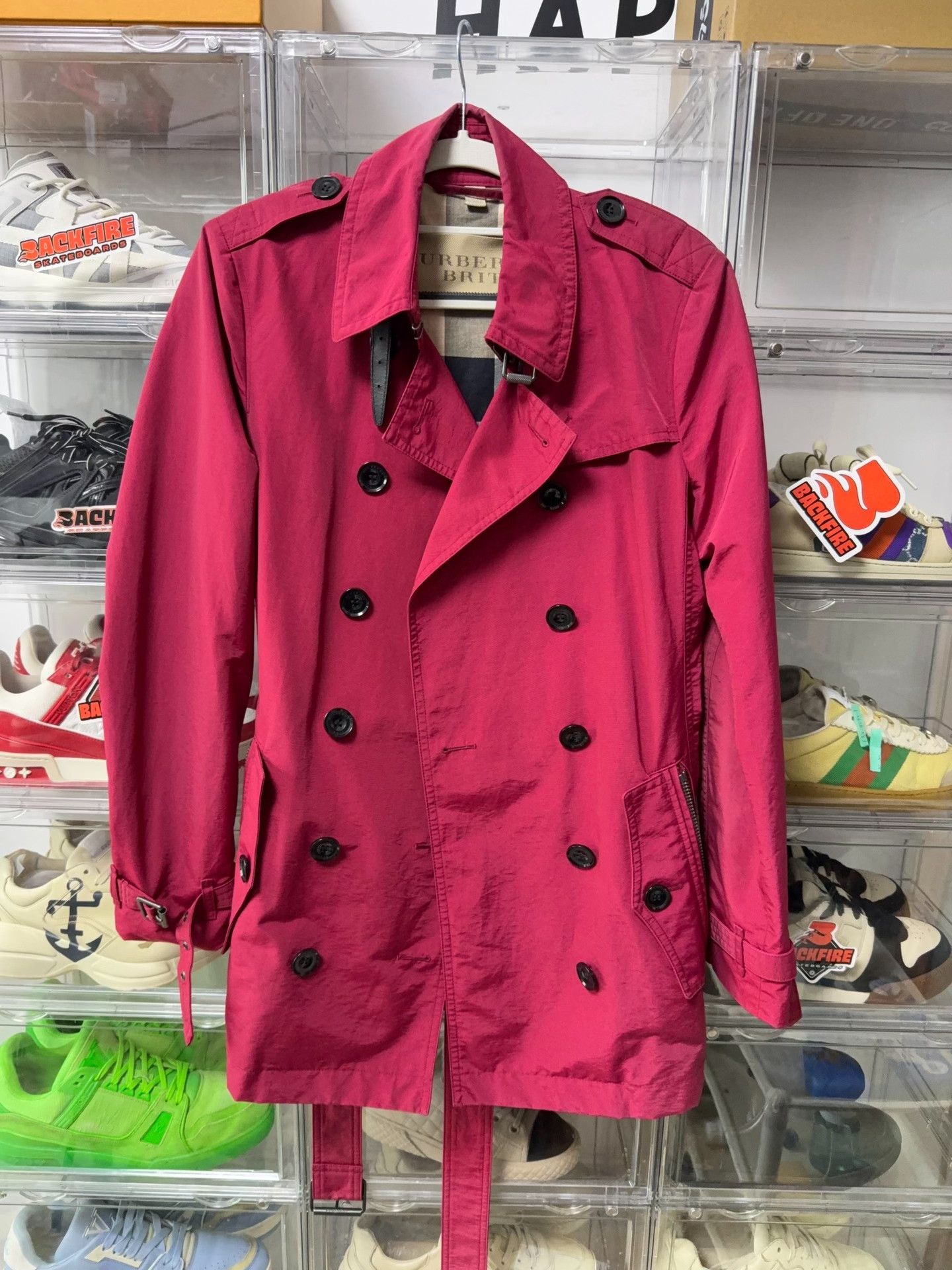 Burberry Burberry Red Coat S Women Size S / US 4 / IT 40 - 1 Thumbnail
