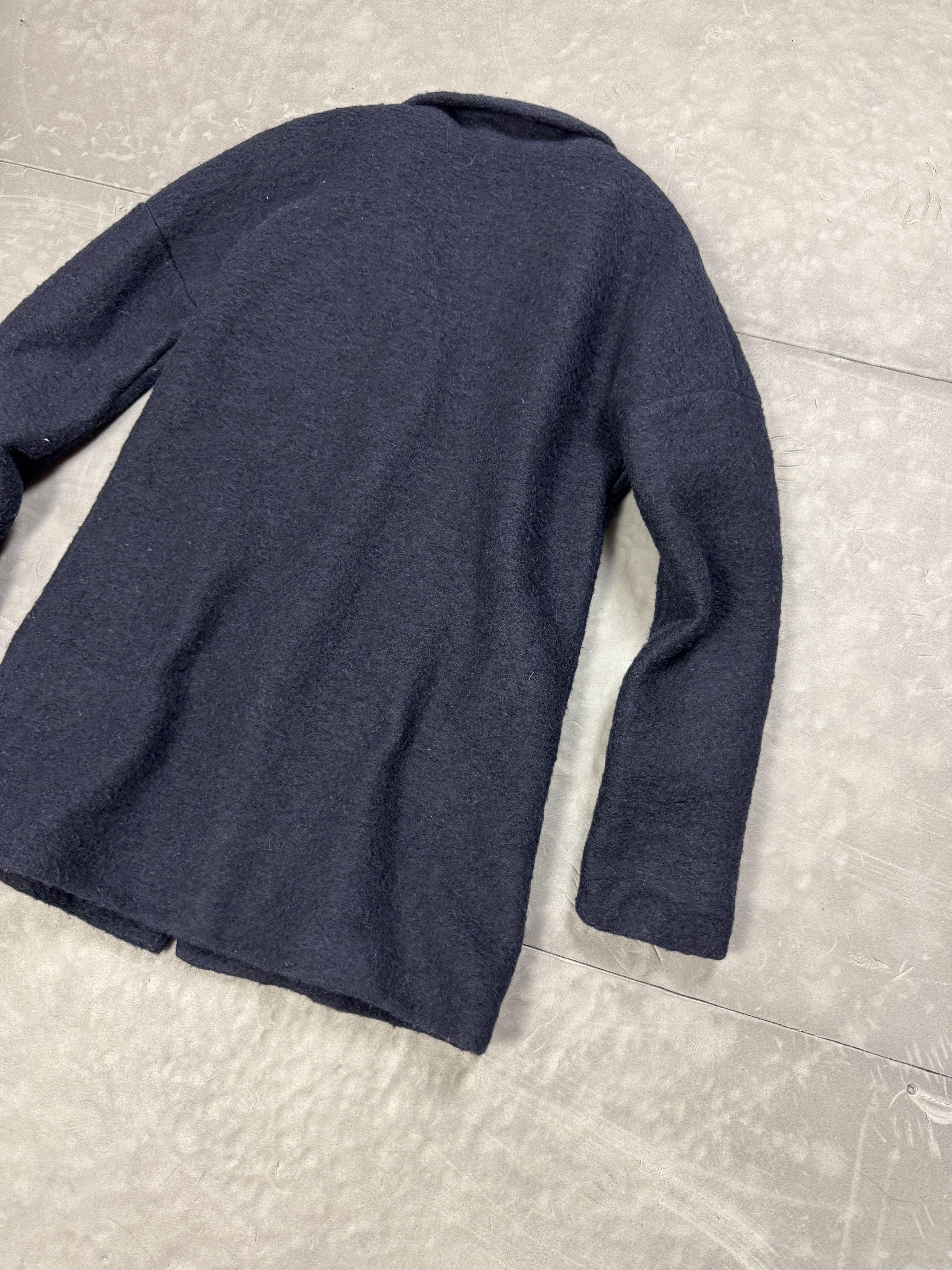 Vintage Vintage Women’s Navy Wool Coat 70% Lana 90s (S/M) Size S / US 4 / IT 40 - 7 Thumbnail
