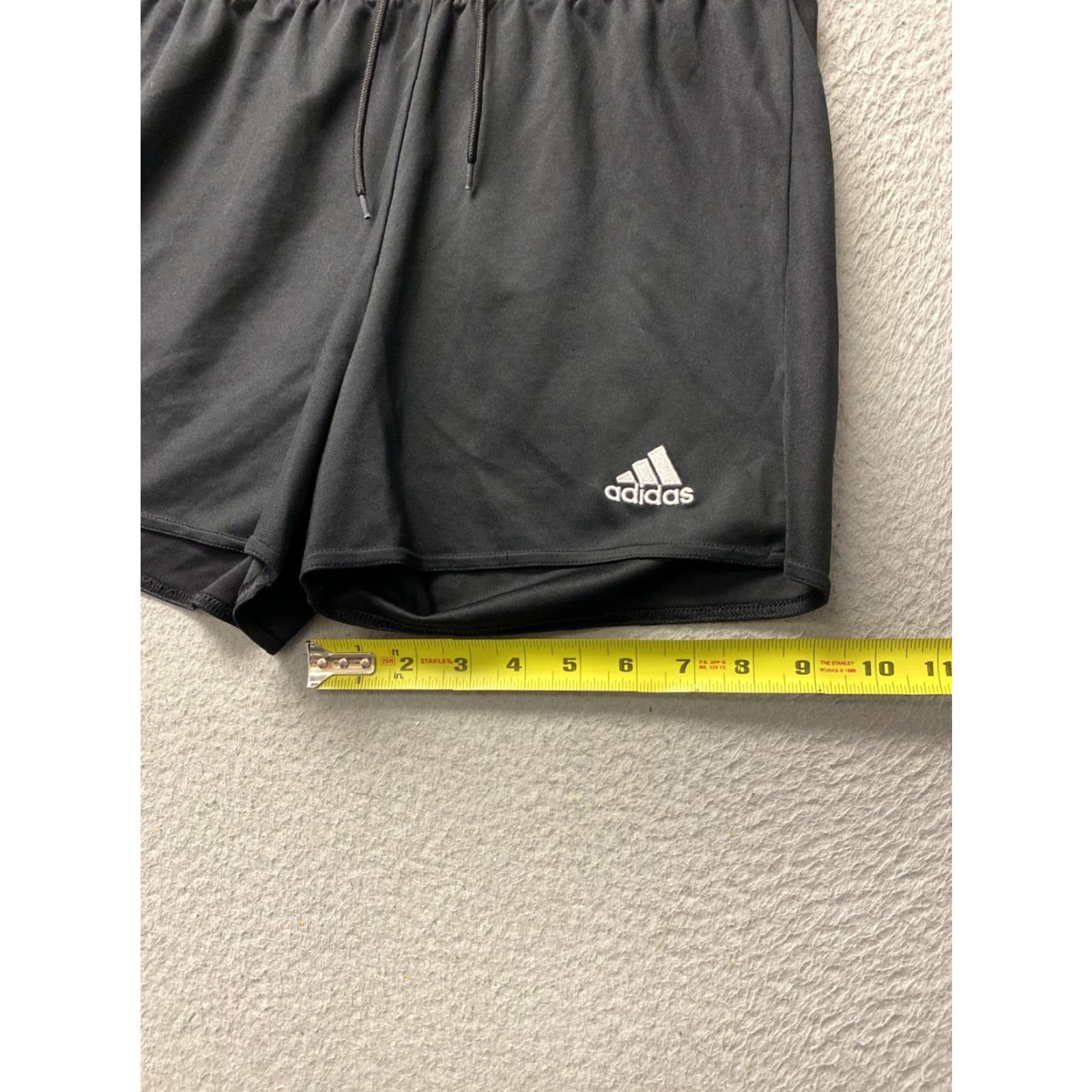 Adidas Adidas Women's Black Track Shorts S Regular Athletic Drawstring Inseam 3.5in - Black Polyester, Activewear, Running & Gym Size 28" / US 6 / IT 42 - 6 Thumbnail