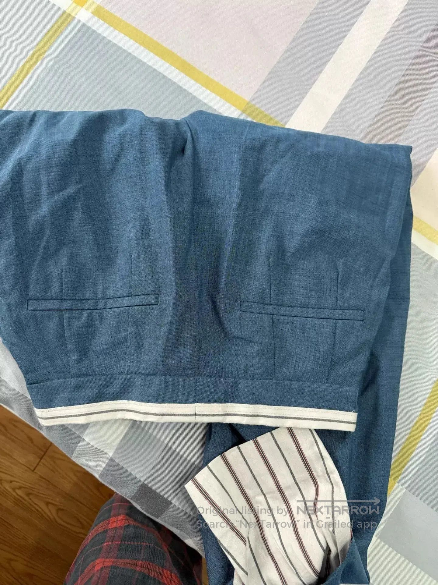 Y's Blue Cropped Pants with Striped Cuffs Size 28. Size US 28 / EU 44 - 3 Thumbnail
