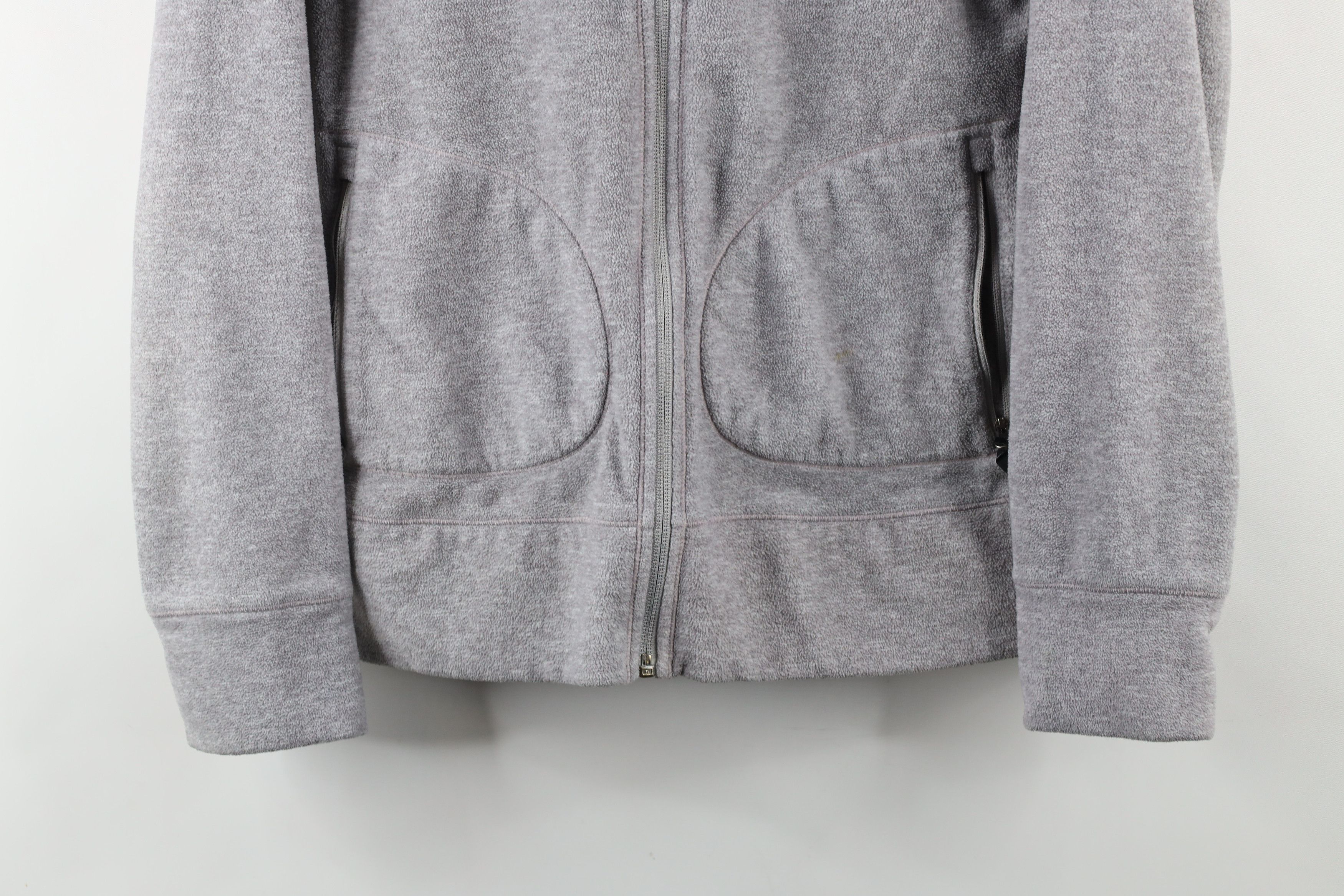 Vintage Lole Full Zip Fleece Sweater Jacket Swacket Heather Gray Size M / US 6-8 / IT 42-44 - 3 Thumbnail