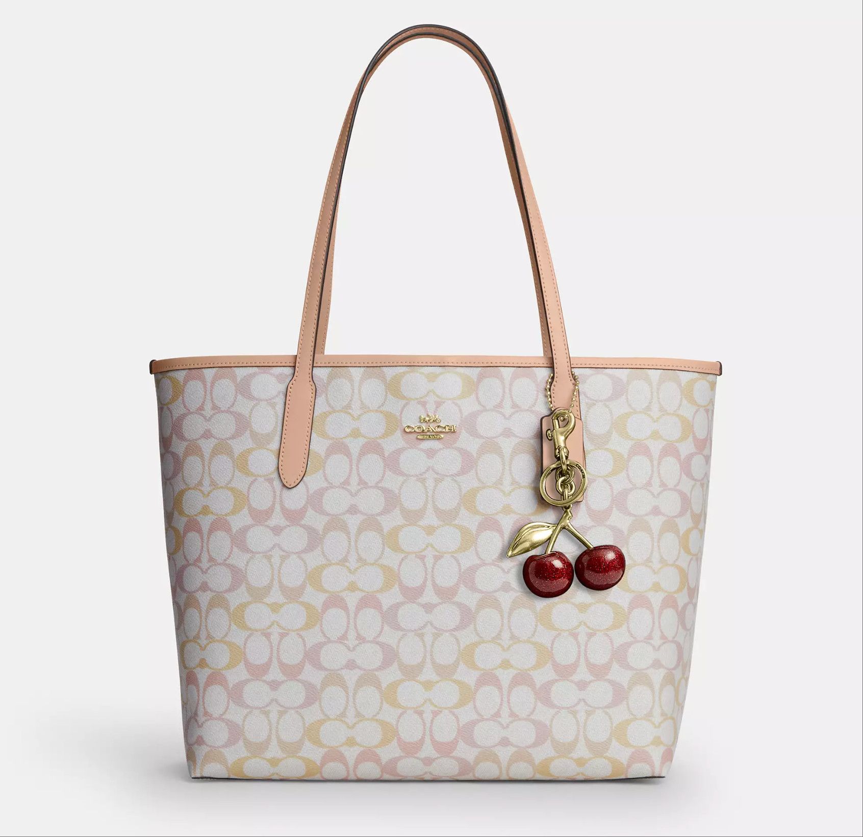 Coach NWT Coach City Tote Bag In Pretty Signature Canvas CDZ04 Size ONE SIZE - 11 Thumbnail