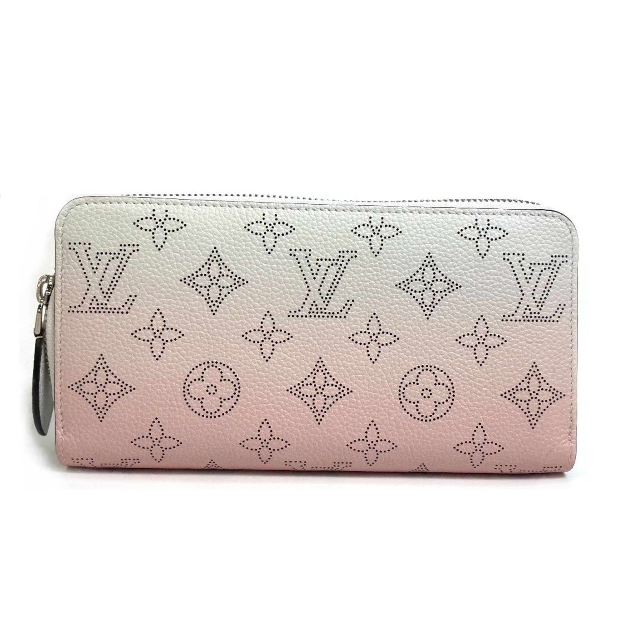 Louis Vuitton LOUIS VUITTON M80490 Monogram Mahina Gradient Zippy Wallet, Round Zipper Long Leather, Women's, Pink and White Size ONE SIZE - 1 Thumbnail