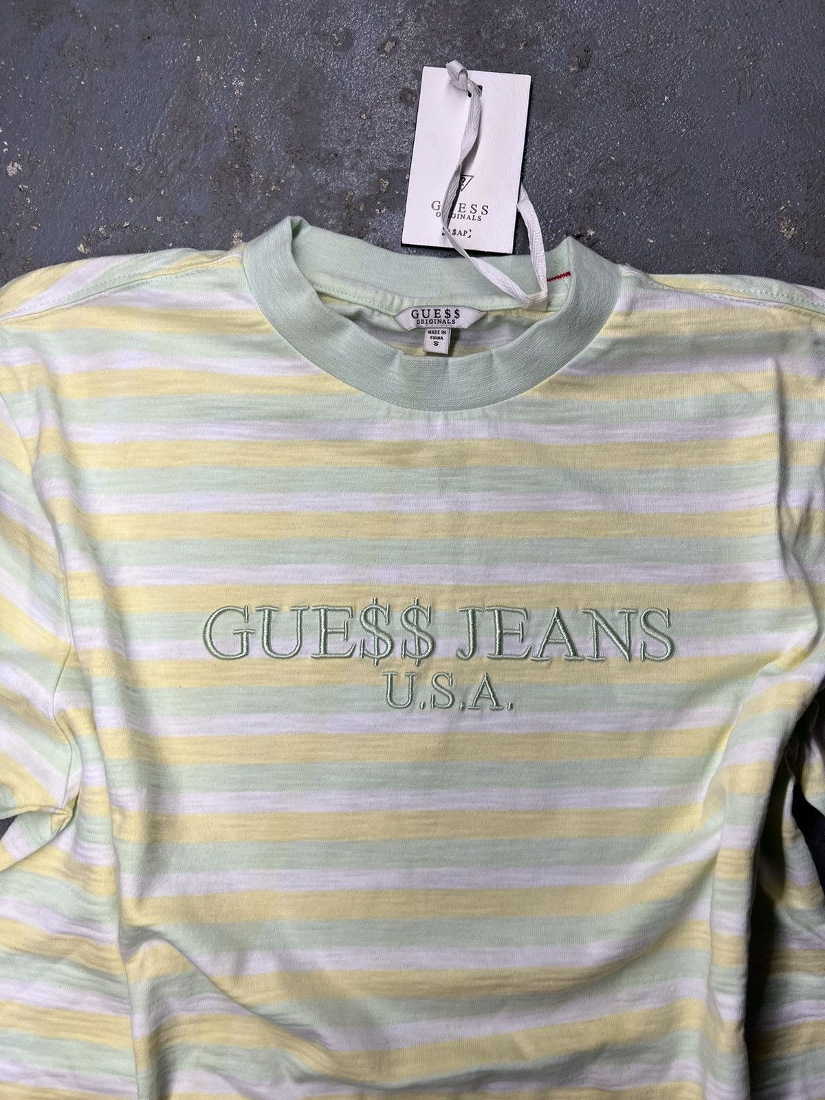 A$AP Rocky × Guess DEADSTOCK Guess x A$AP ROCKY Striped Tee Yellow Size US S / EU 44-46 / 1 - 2 Thumbnail