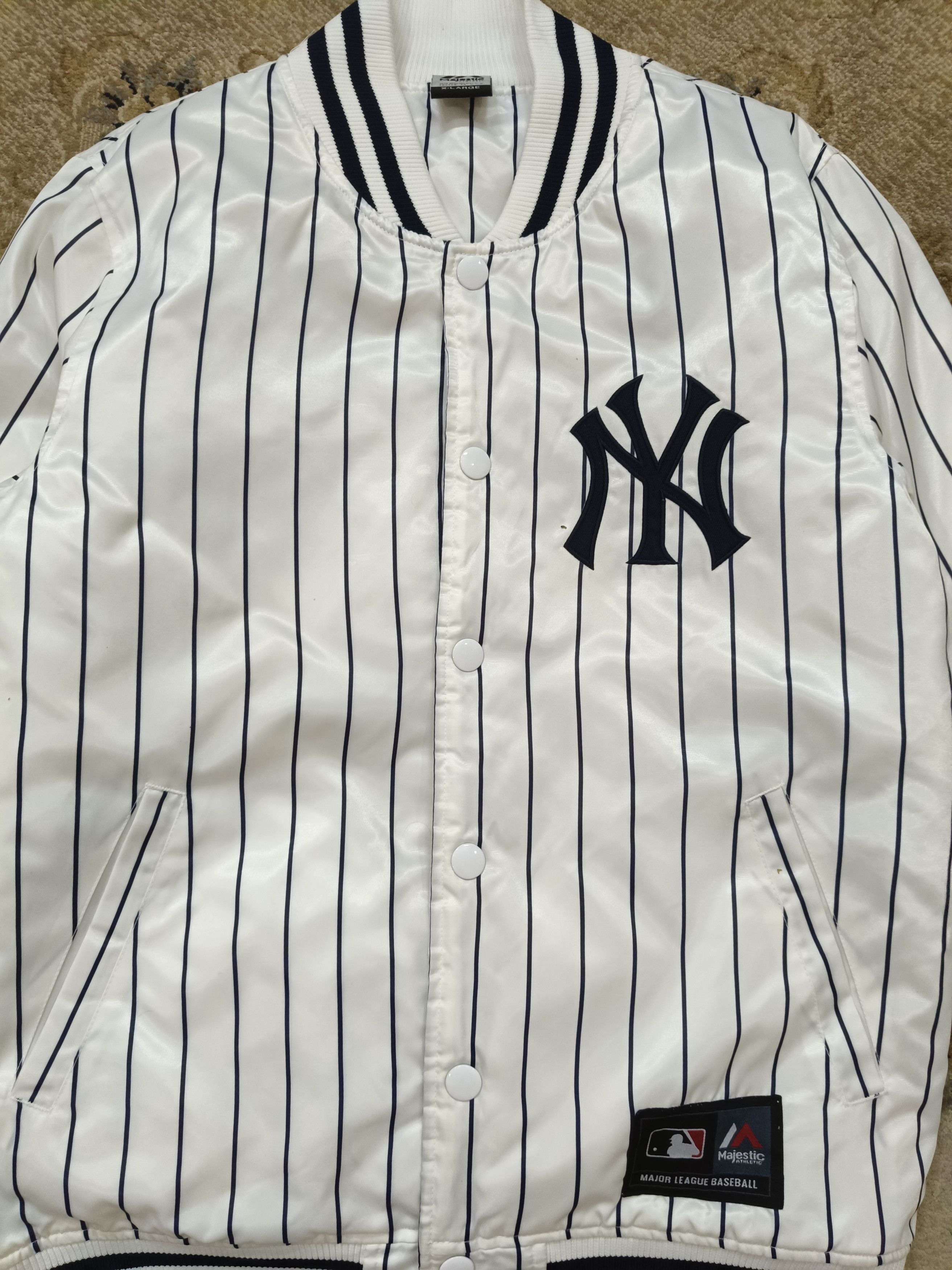 MLB × Majestic NY Stripes Jacket Size US XL / EU 56 / 4 - 2 Thumbnail