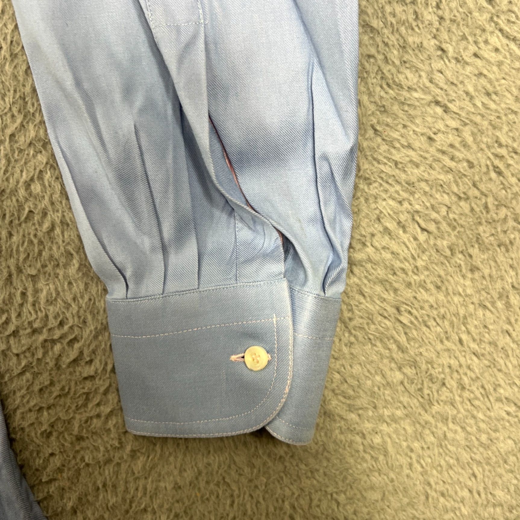 Vintage Zilli Button Down Shirt Mens Long Sleeve Cotton 16 Blue Italian Designer Size US L / EU 52-54 / 3 - 5 Thumbnail