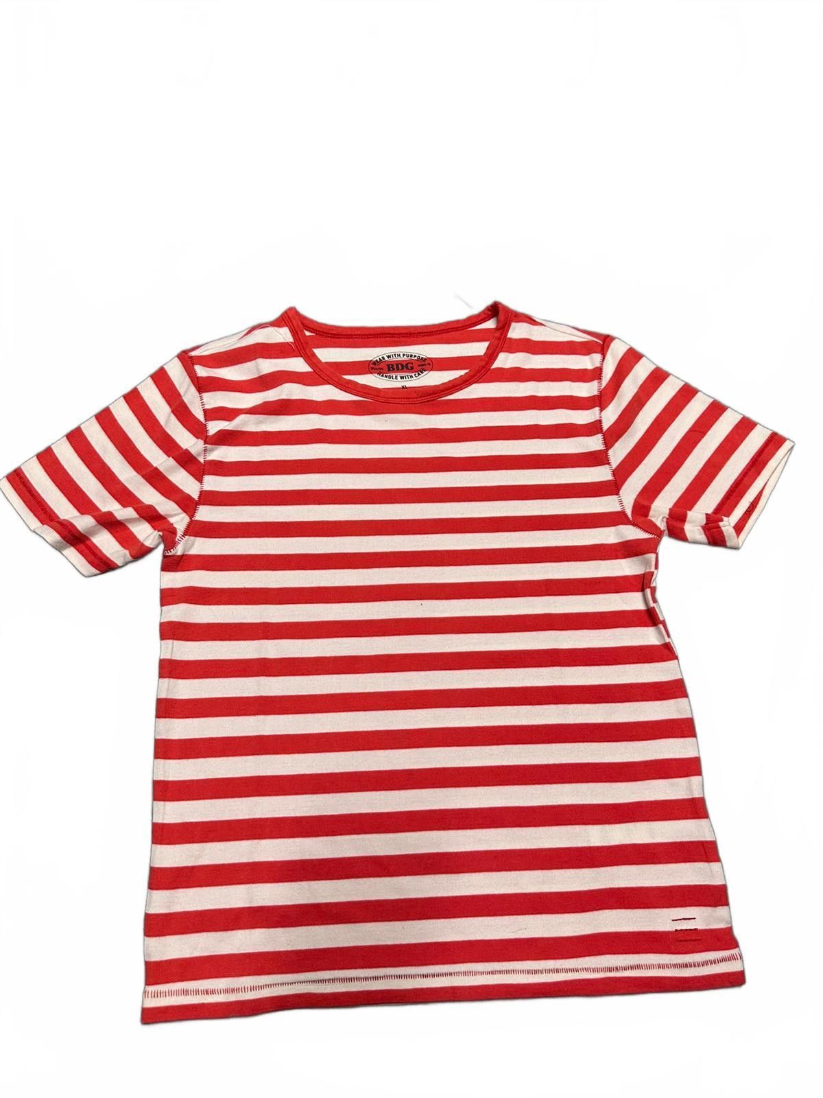 Bdg BDG Red Striped T-Shirt - Comfortable Casual Wear Size XL / US 12-14 / IT 48-50 - 2 Thumbnail