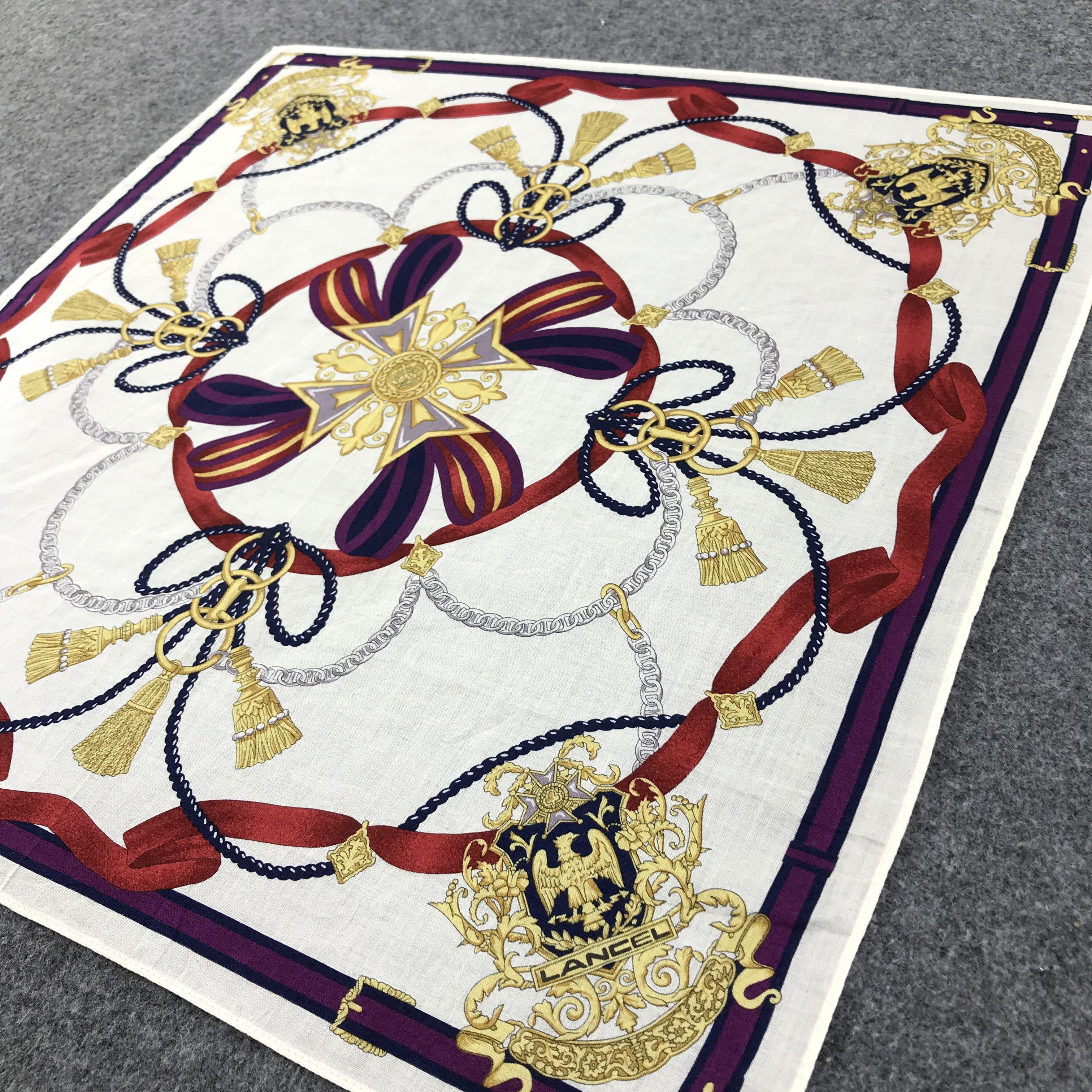 Lancel Lancel Luxury Handkerchief Neckerchief Bandana SCT075 Size ONE SIZE - 5 Thumbnail