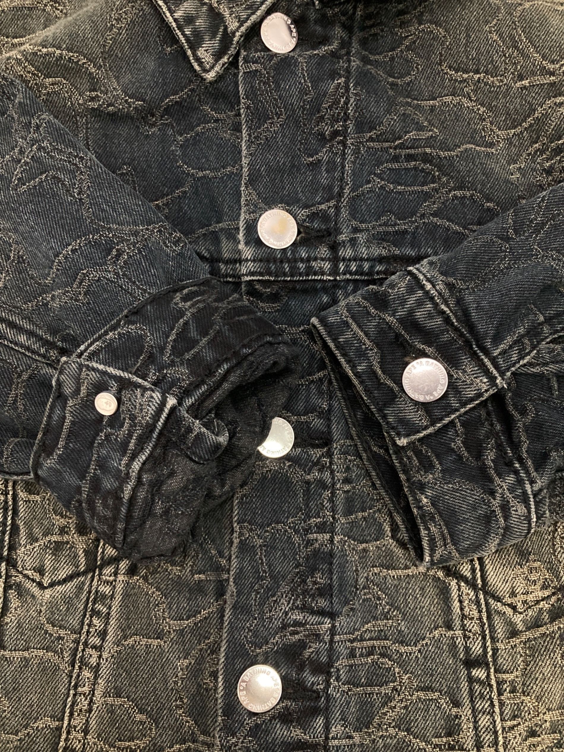 Bape A BATHING APE LINE CAMO JACQUARD 13OZ DENIM JACKET INDIGO S Size US S / EU 44-46 / 1 - 7 Thumbnail