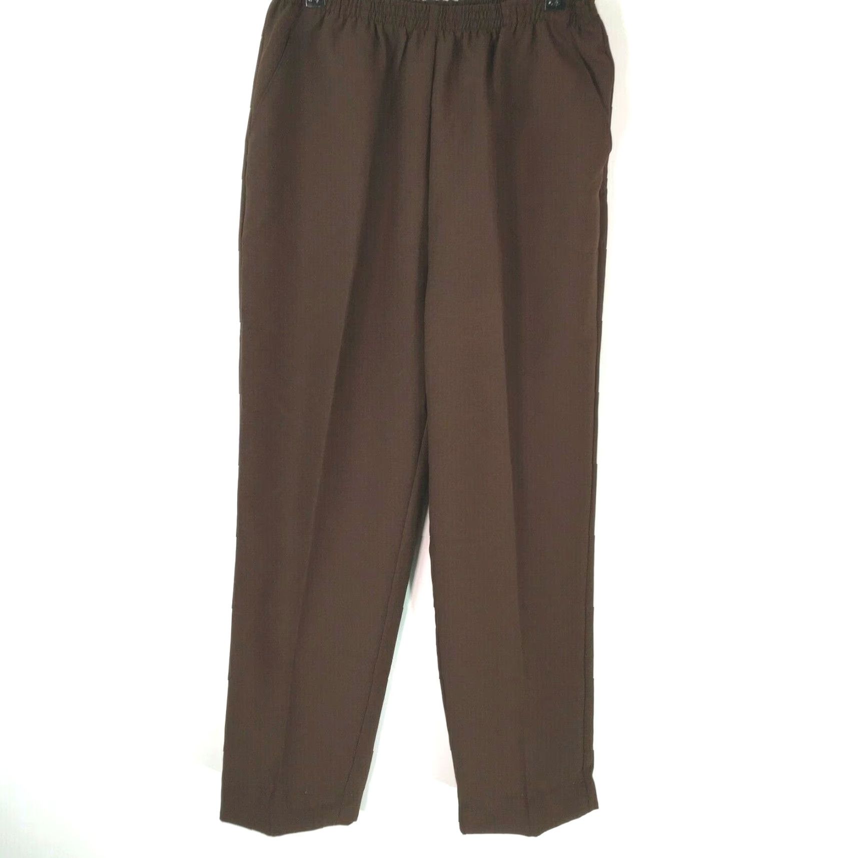 Blair Blair Womens Dress Pants Regular Stretch Waist Brown Size 12M Size 34" / US 12 / IT 48 - 2 Thumbnail