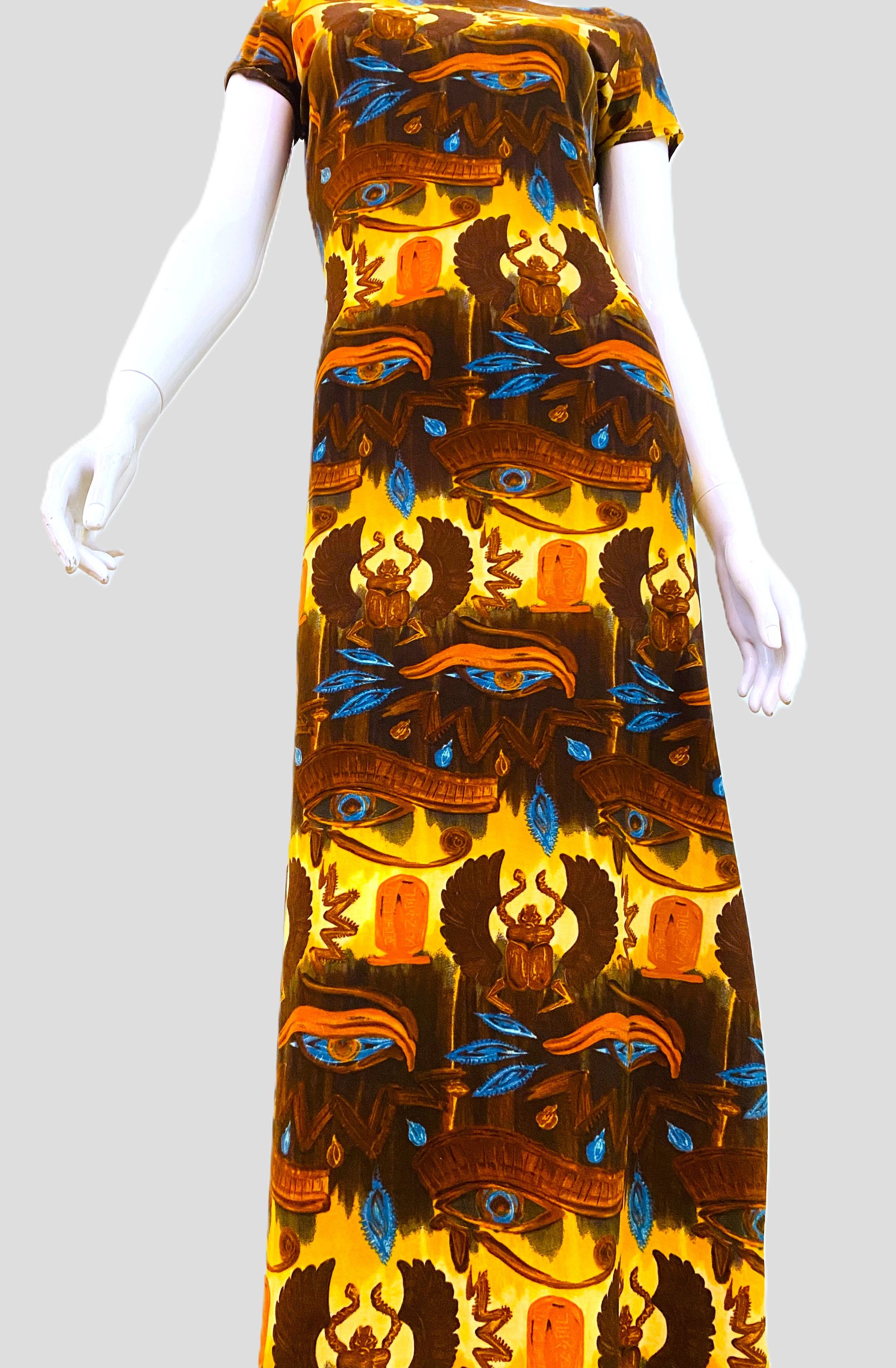 Jean Paul Gaultier Jean Paul Gaultier Egyptian Egypt Maxi Dress – Scarab Eye Size M / US 6-8 / IT 42-44 - 3 Thumbnail