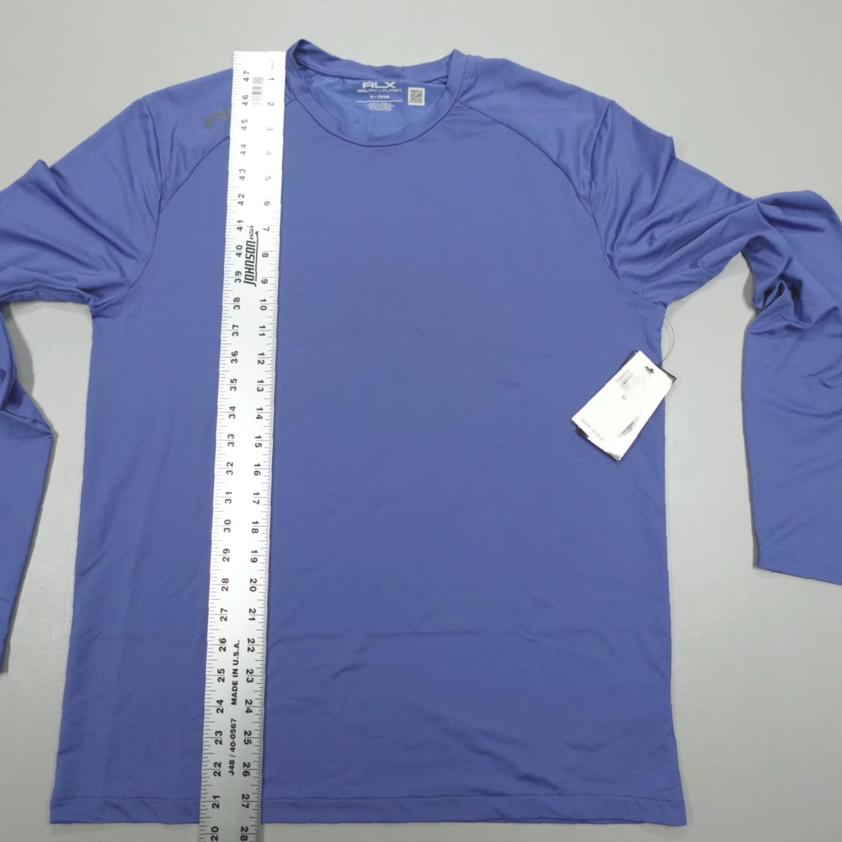 RLX Ralph Lauren RLX Ralph Lauren L/S Pullover Top Royal Blue Size M Lightweight Nylon Moisture Wicking Golf Casual Mens Pullover Shirt Size US M / EU 48-50 / 2 - 6 Thumbnail