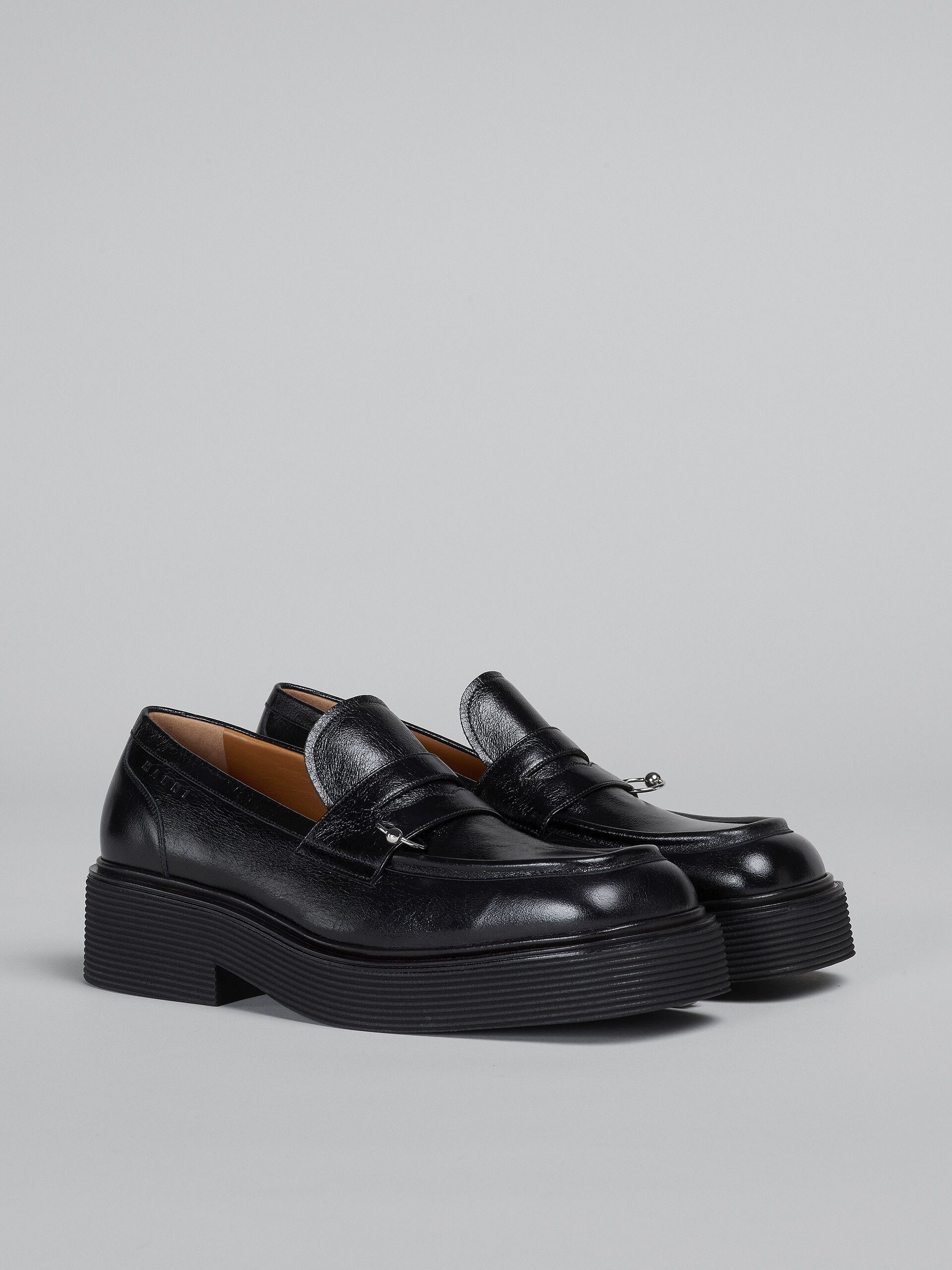 Marni oc11z0525 Shiny Leather Moccasin in Black Size US 10 / EU 43 - 1 Thumbnail