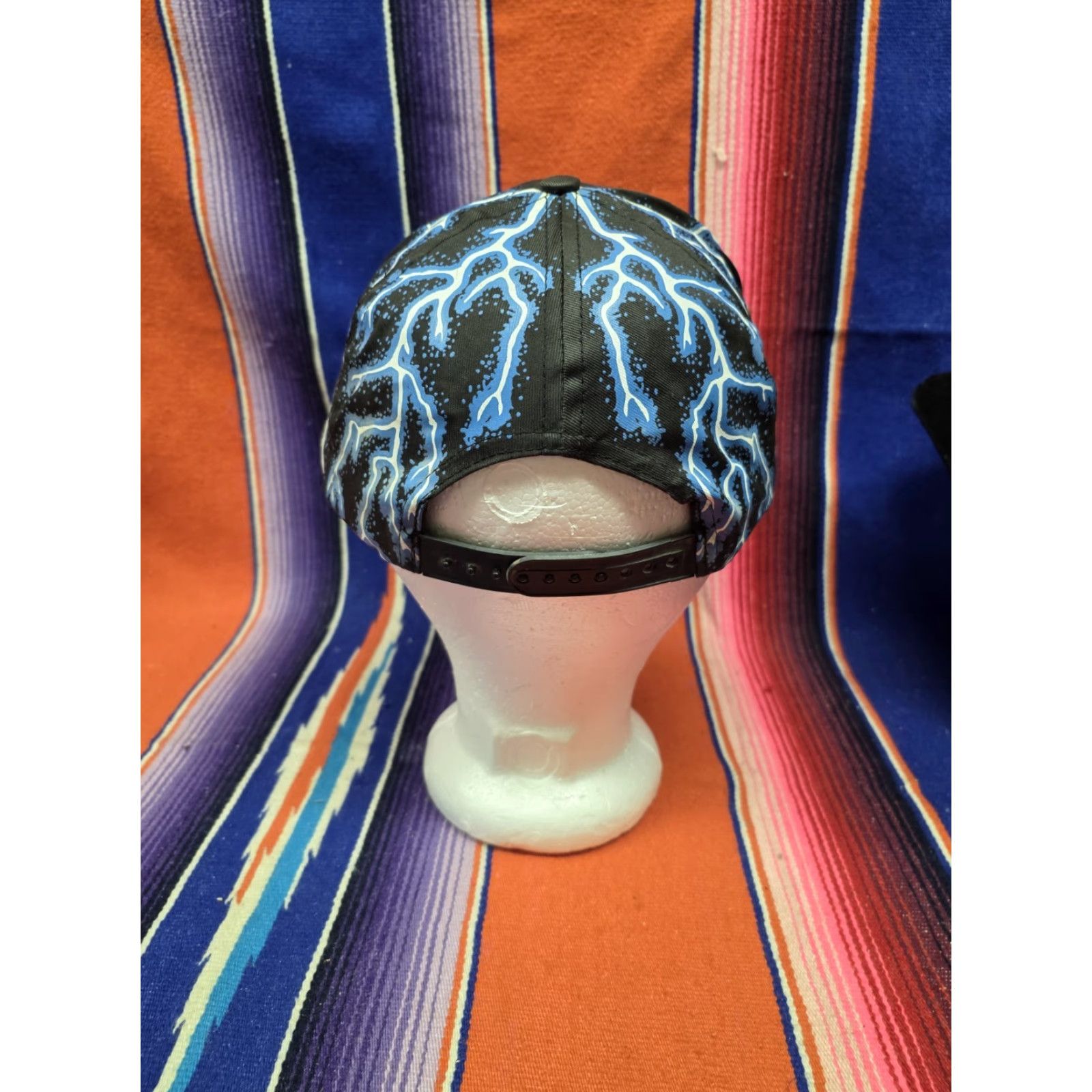 Vintage VINTAGE CSI American Thunder Snapback Hat Men One Size Black Eagle Patch Feel The Wind 90s Biker Motorcycle Graphic Print Adjustable Lightweight Size ONE SIZE - 4 Thumbnail