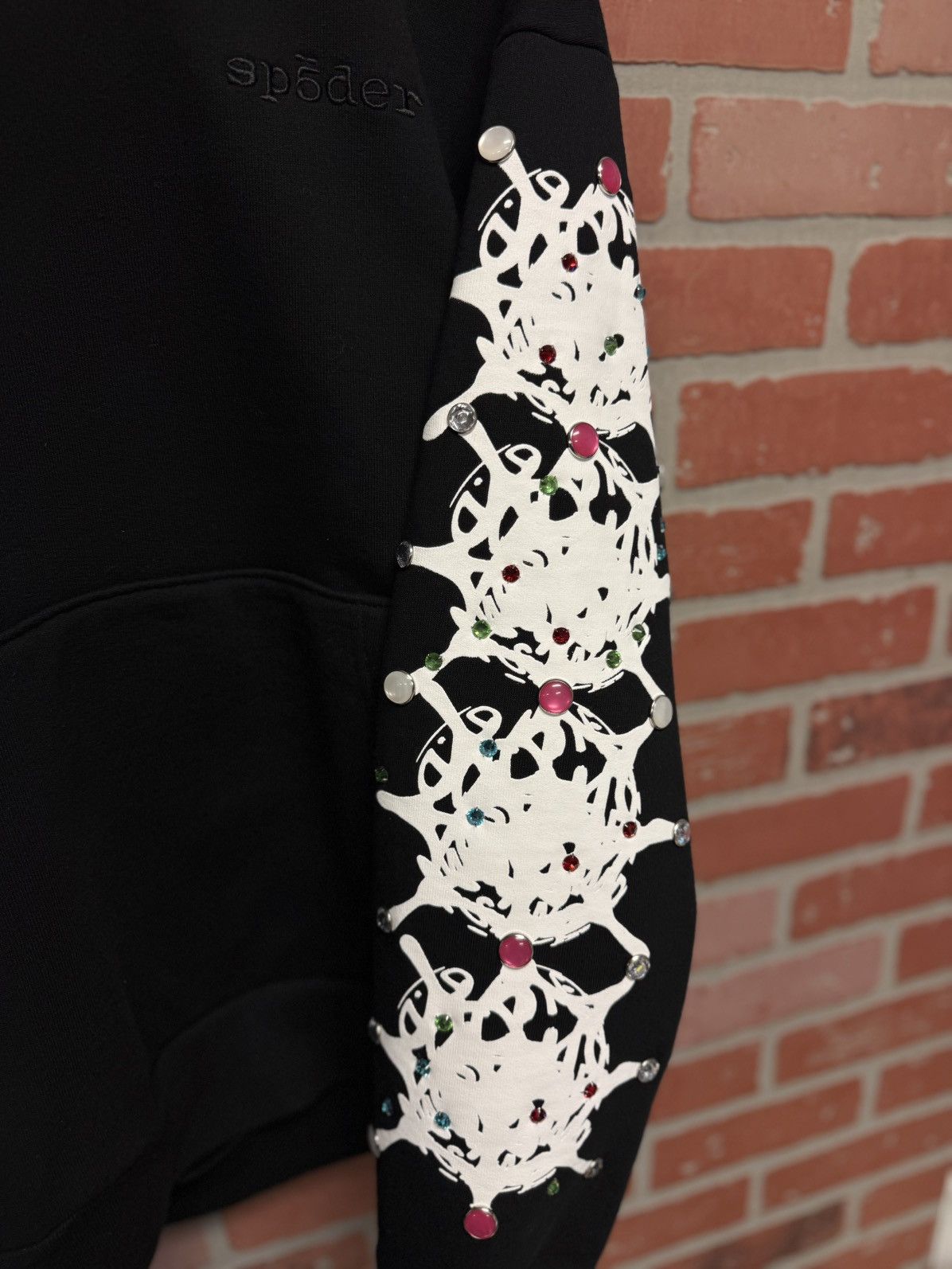 Sp5der SP5DER Worldwide Gem Stone Rhinestone Hoodie Size M (NEW) Size US M / EU 48-50 / 2 - 4 Thumbnail