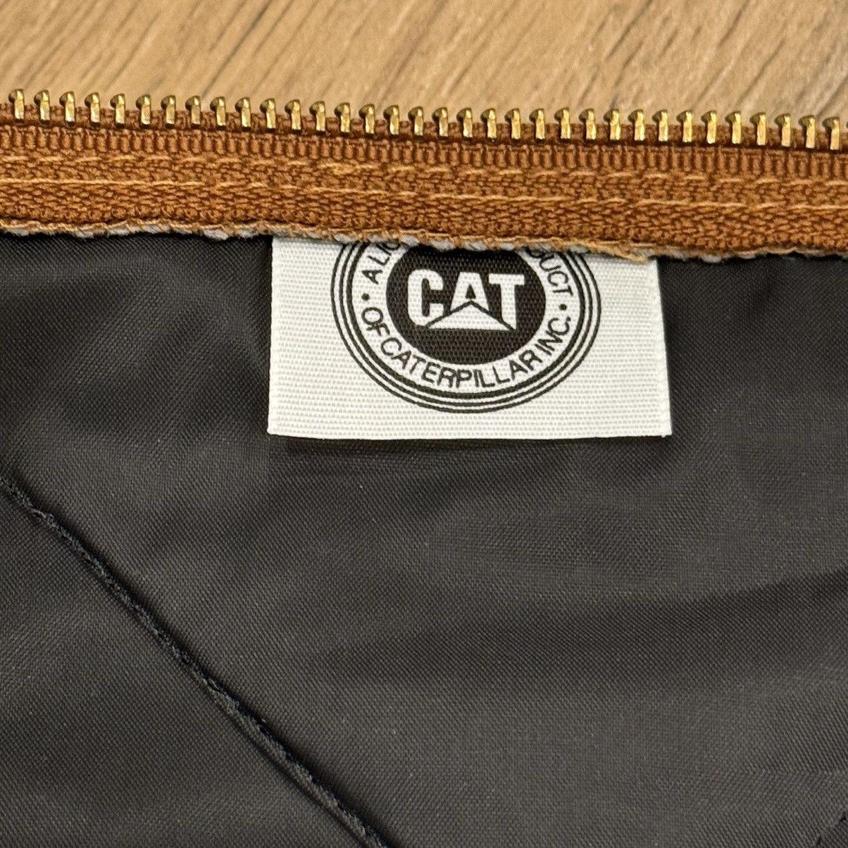 Caterpillar × Vintage Vintage Cat Caterpillar Quilted Tan Work Vest Made In USA Size US S / EU 44-46 / 1 - 9 Thumbnail
