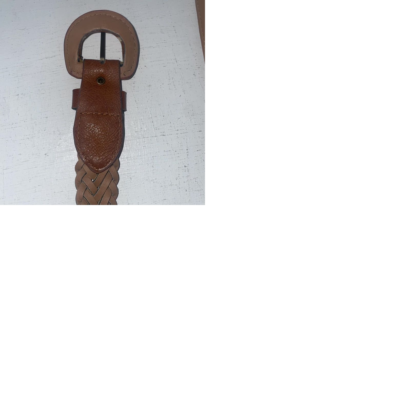 Vintage Women’s Belt Braided Brown Leather 36.5 Inches Womens Belt Brown Leather Braided 36.5 Inches Size ONE SIZE - 12 Thumbnail