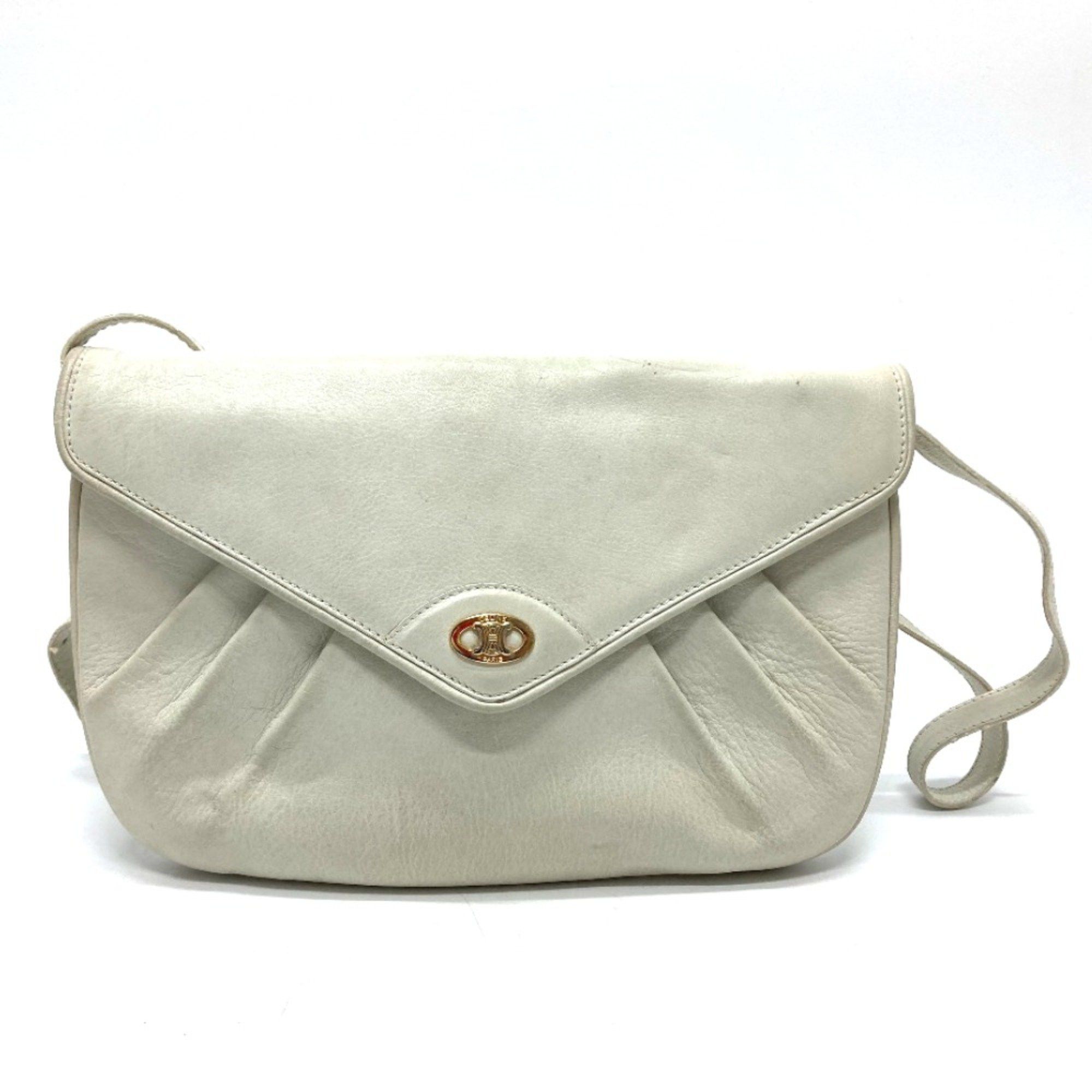 Celine CELINE MacadamHardware Bag 2way Crossbody Shoulder Bag White GoldHardware Size ONE SIZE - 1 Thumbnail