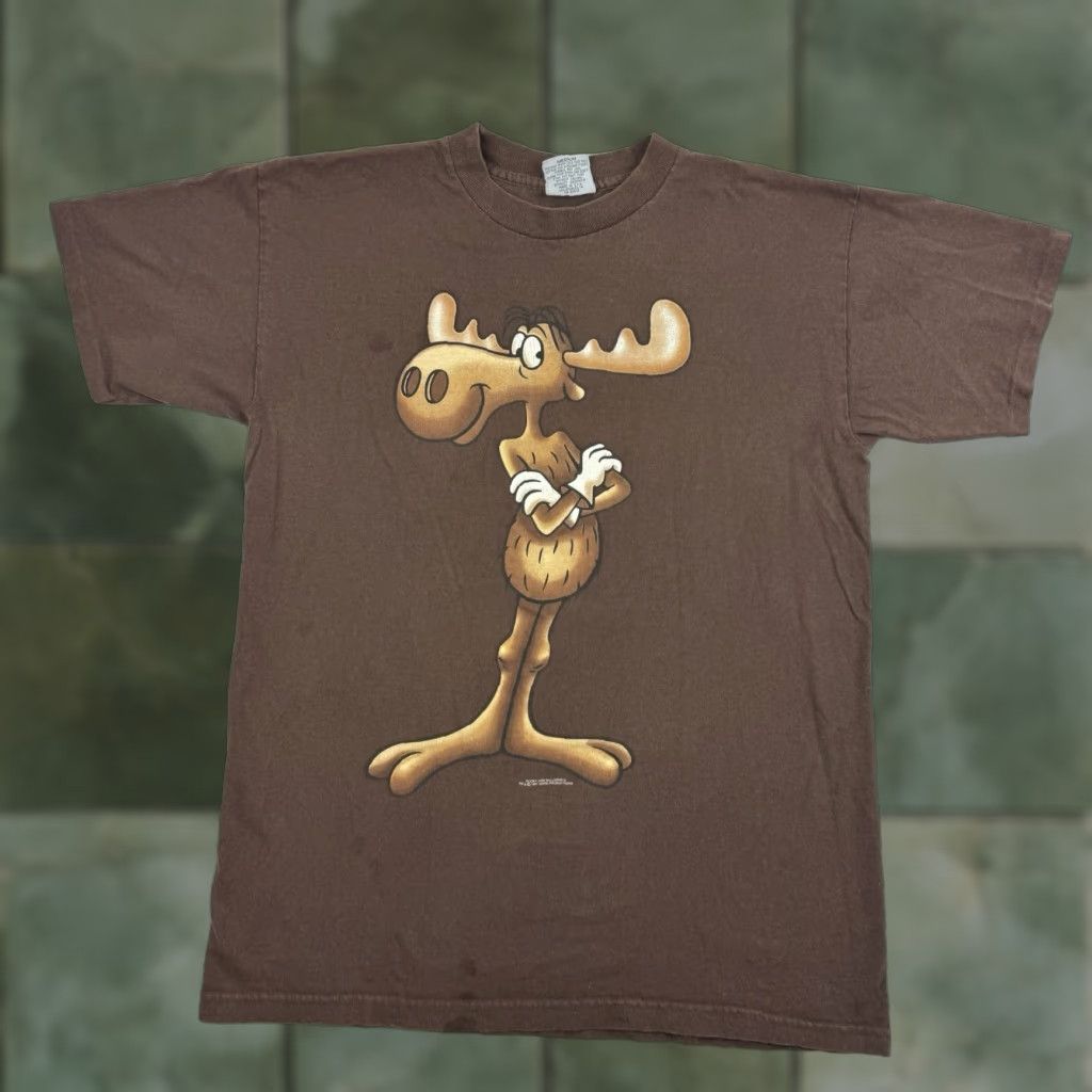 Vintage VINTAGE Stanley Desantis T-Shirt Adult Medium Brown Graphic Print 90s Cartoon Mens Size US M / EU 48-50 / 2 - 1 Thumbnail