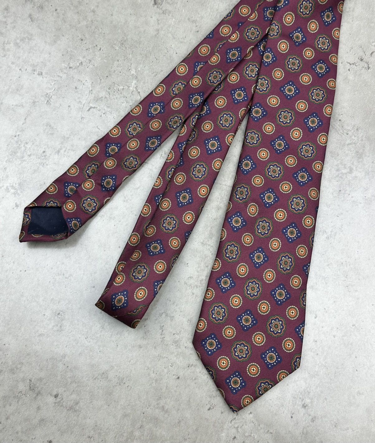 Reiss Reiss Floral Silk Tie Made in Italy Designer Mens Necktie Size ONE SIZE - 3 Thumbnail